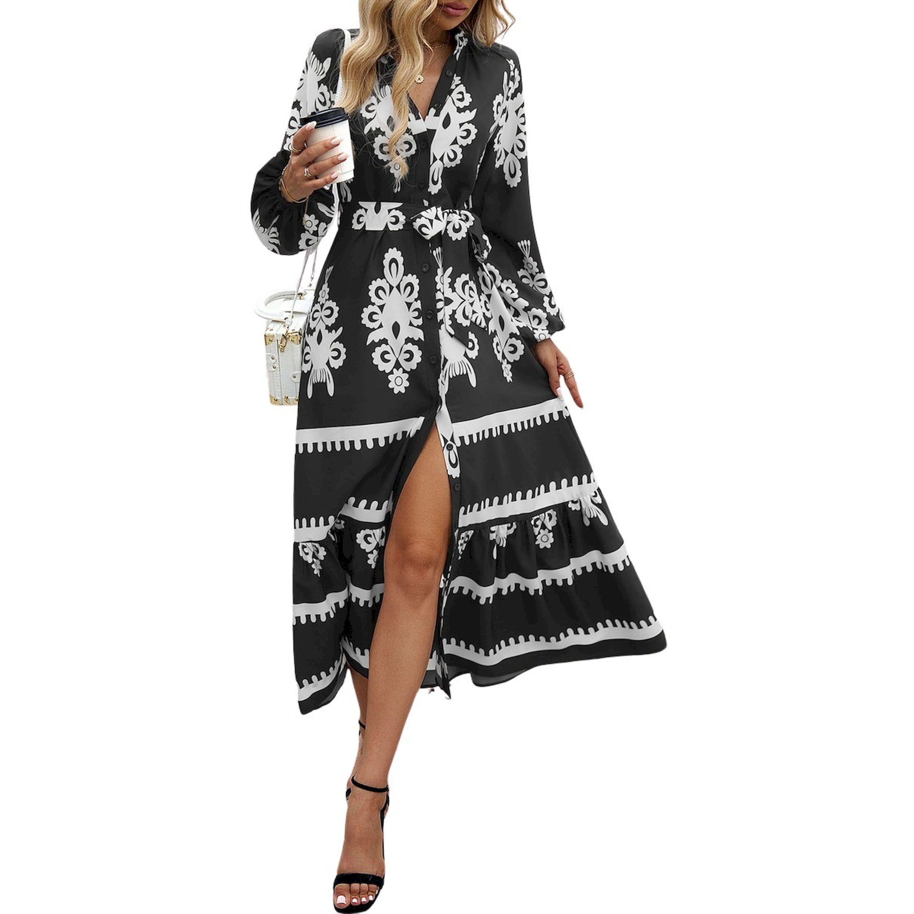 Take Two Allover Printed Long Sleeve Midi Dress With Tie-women-clothing-dresses-image-6