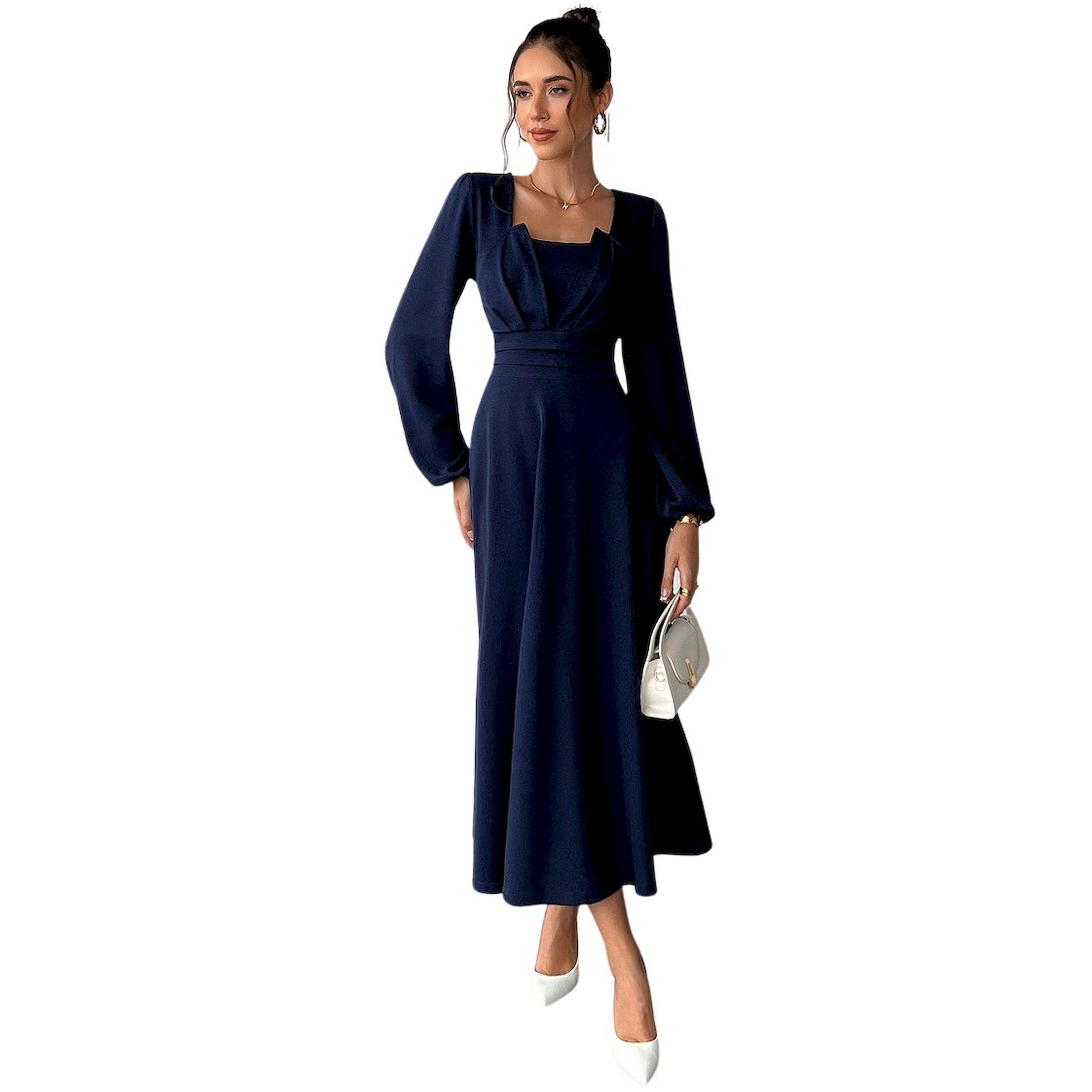 Take Two Front Neck Detail Long Sleeve Maxi Dress-women-clothing-dresses-image-1