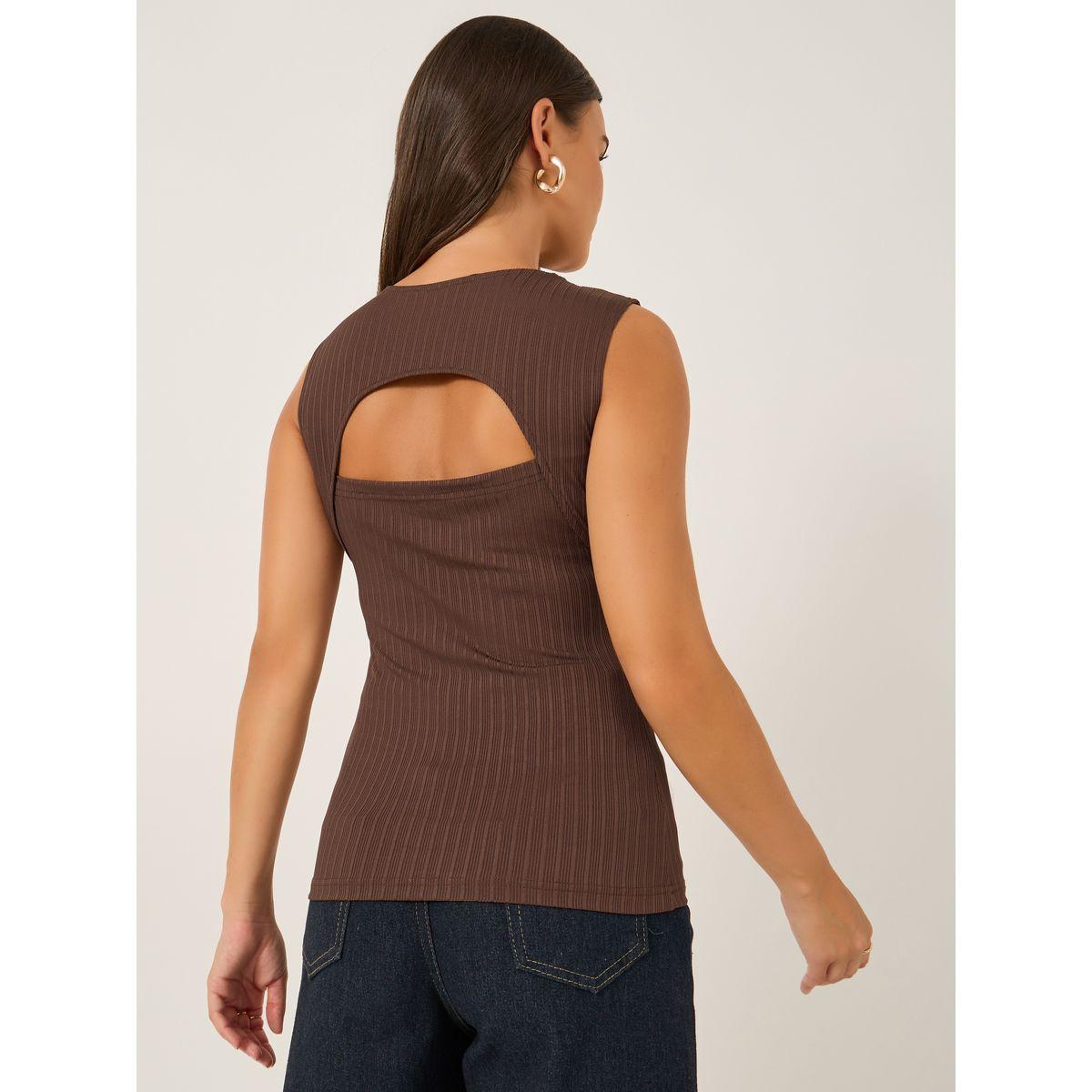 بلوزة بلا أكمام بتفاصيل مضلعة وملفوفة-women-clothing-shirtsandblouses-blouses-image-5