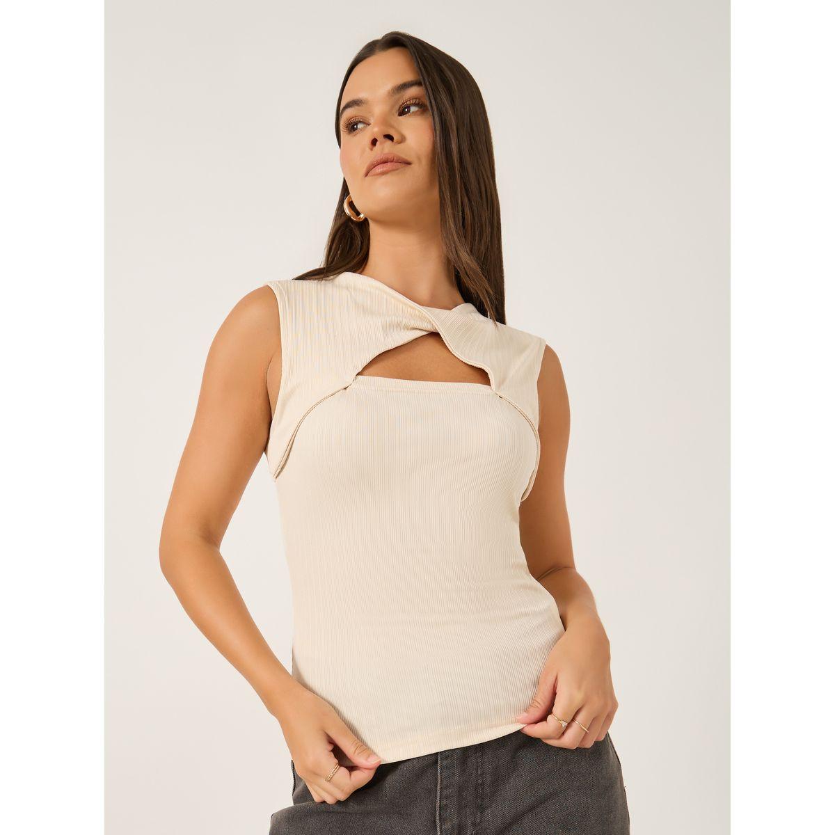 بلوزة بلا أكمام بتفاصيل ملفوفة-women-clothing-shirtsandblouses-blouses-image-3
