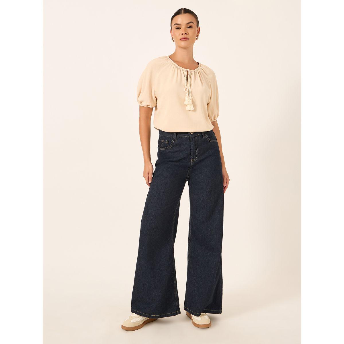 Styli Puff Sleeve Tie-Up Neck Blouse-women-clothing-shirtsandblouses-blouses-image-2
