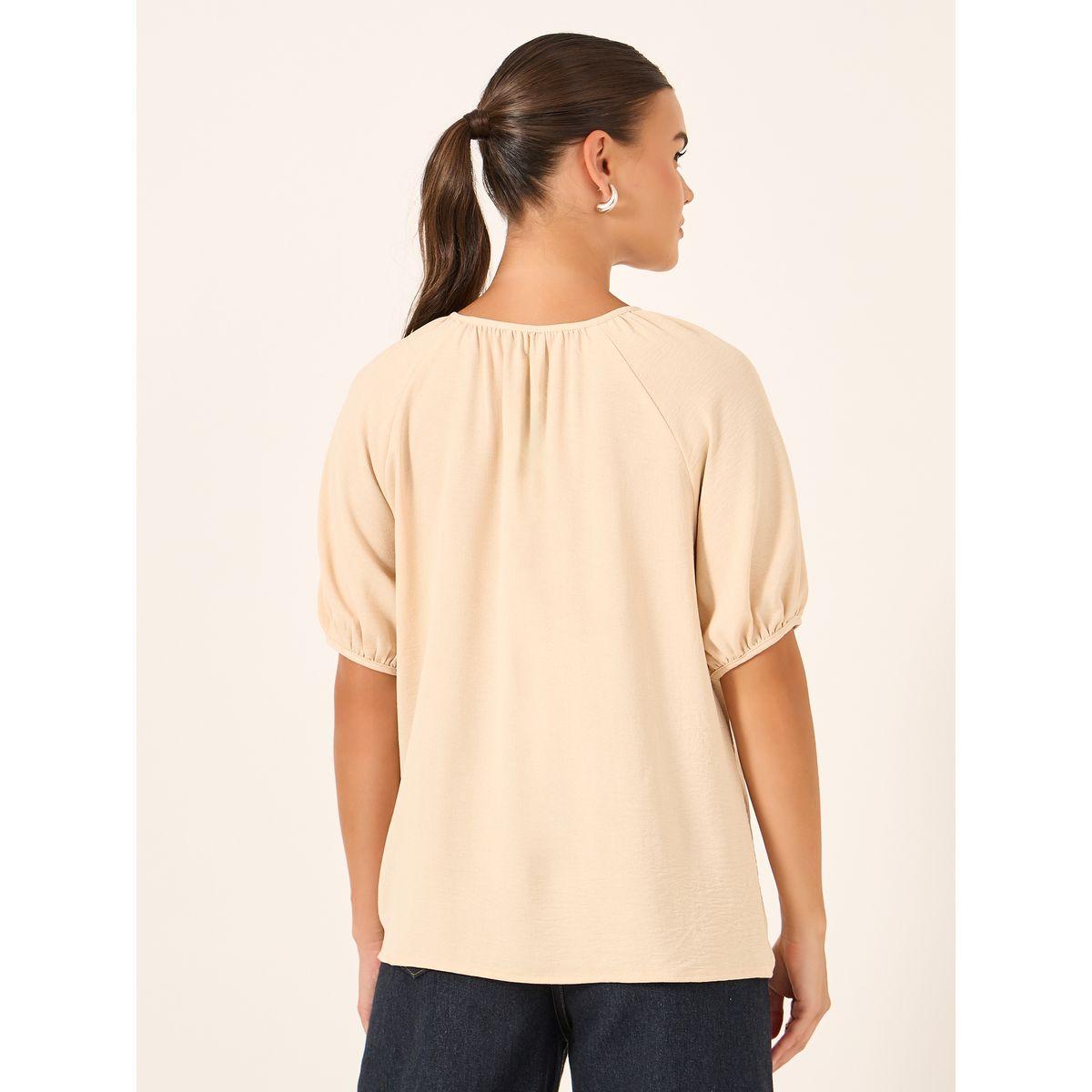 Styli Puff Sleeve Tie-Up Neck Blouse-women-clothing-shirtsandblouses-blouses-image-5