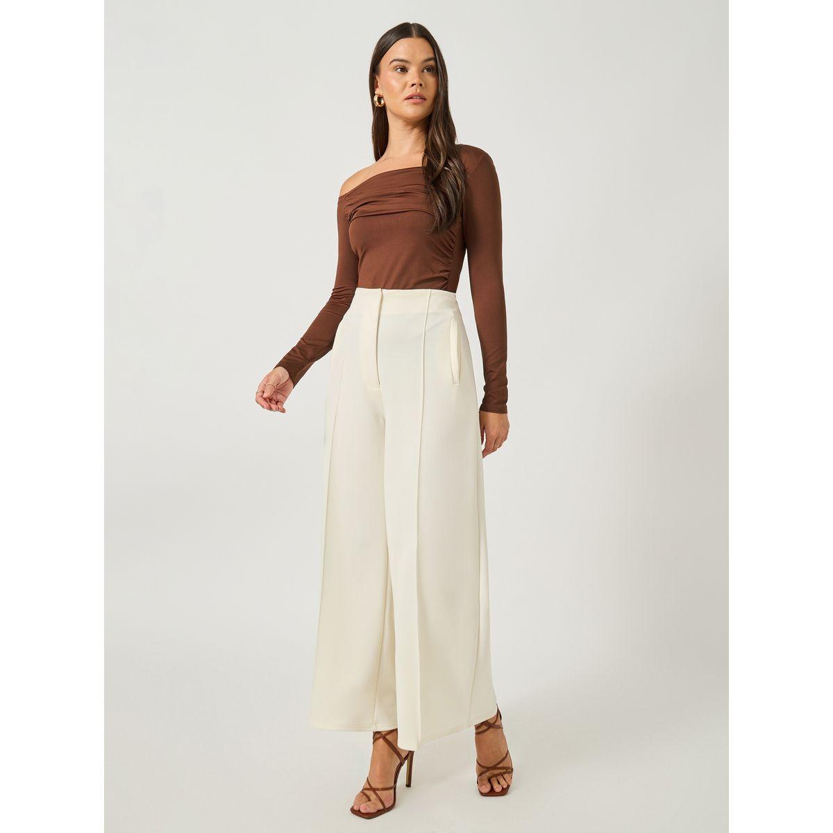 Styli Asymmetric Neck Pleated Detail Bodysuit-women-clothing-shirtsandblouses-blouses-image-2