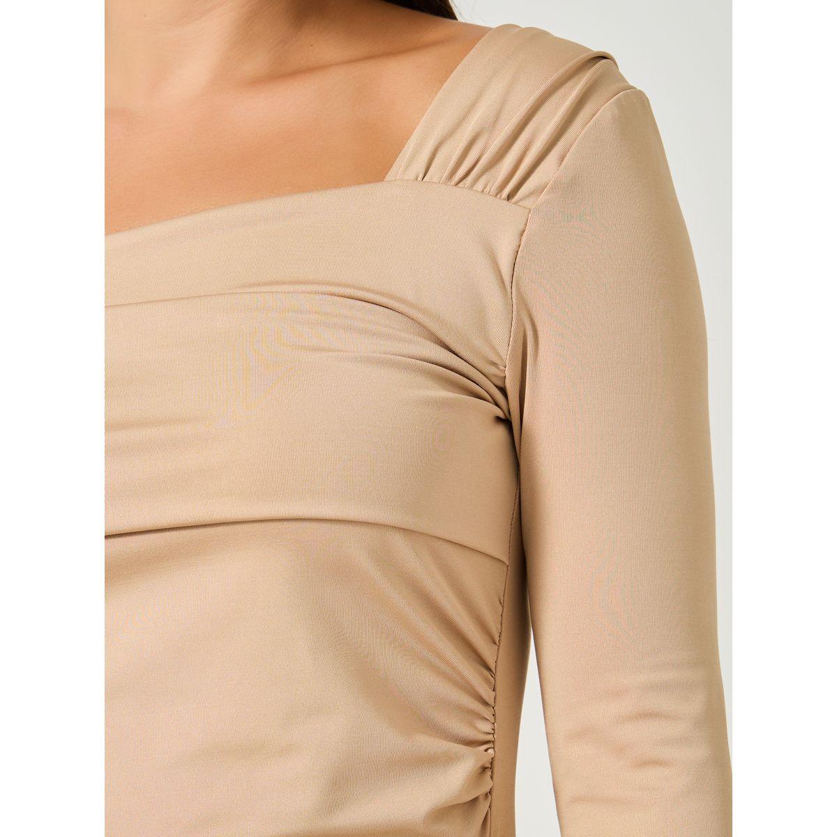 Styli Asymmetric Neck Pleated Detail Bodysuit-women-clothing-shirtsandblouses-blouses-image-4