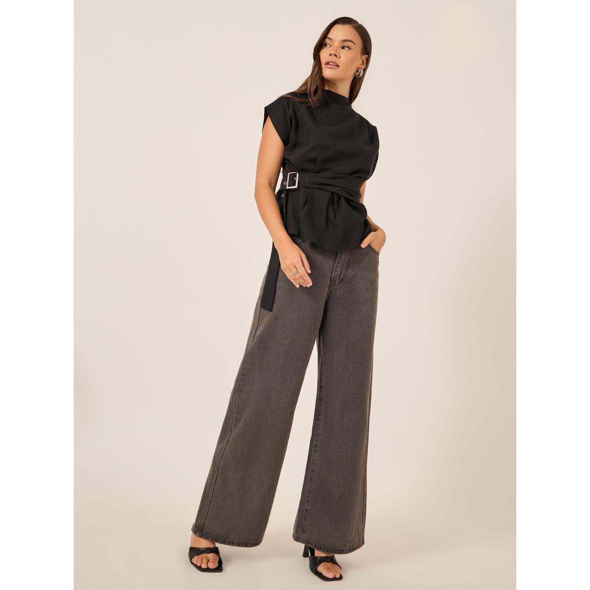 Styli High Neck Sleeveless Belted Top-women-clothing-shirtsandblouses-blouses-image-2