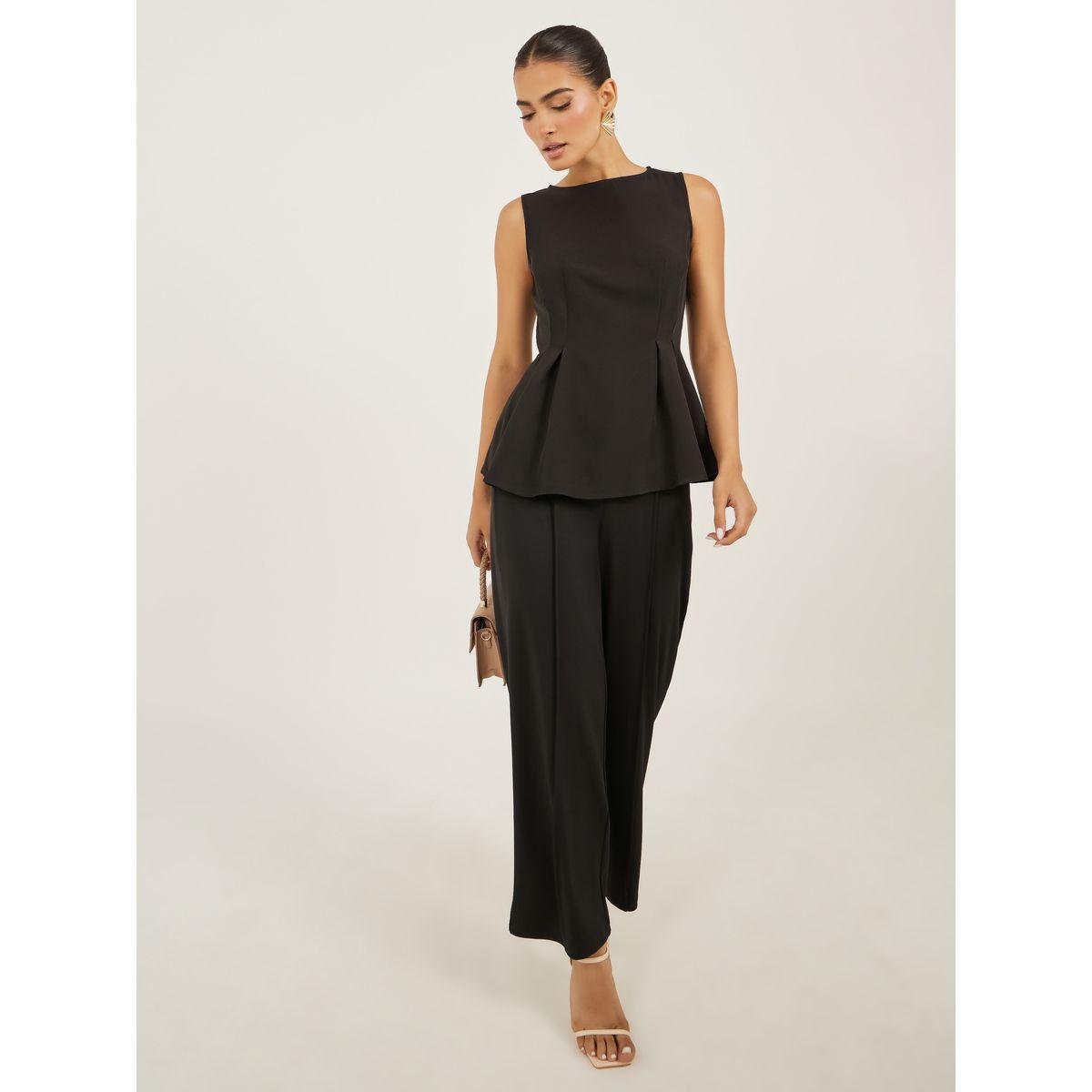 Styli Sleeveless Round Neck Peplum Top-women-clothing-shirtsandblouses-blouses-image-1