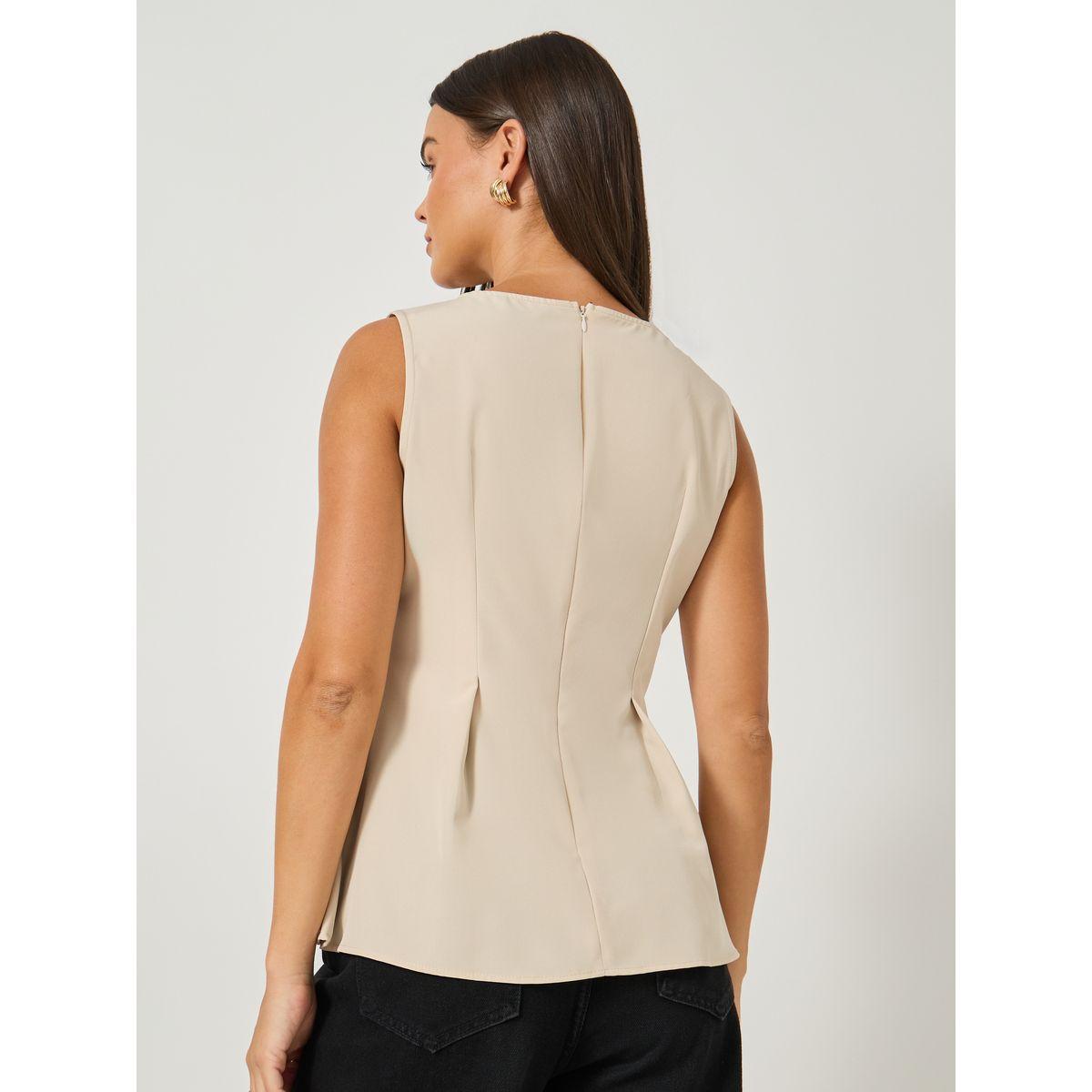 Styli Sleeveless Round Neck Peplum Top-women-clothing-shirtsandblouses-blouses-image-4