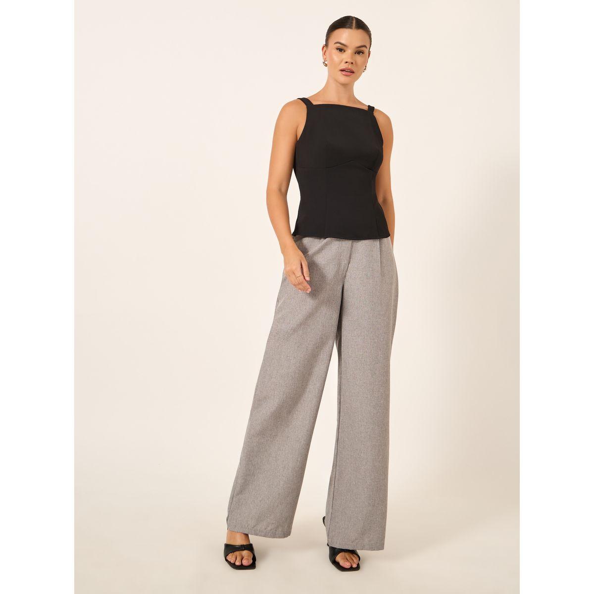 Styli Solid Strappy Square Neck Top-women-clothing-shirtsandblouses-blouses-image-2