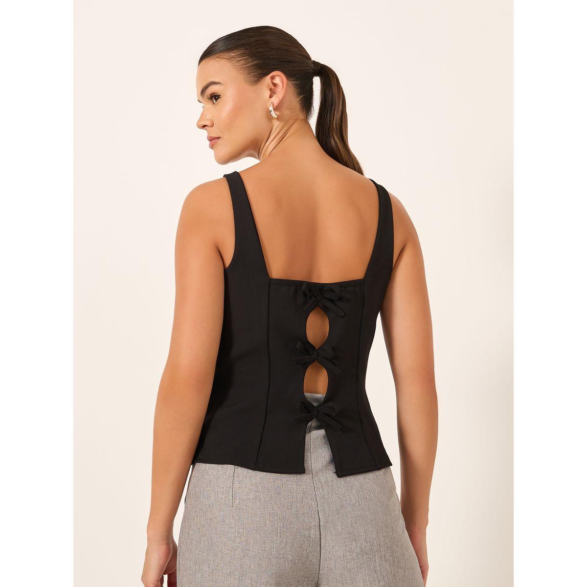 Styli Solid Strappy Square Neck Top-women-clothing-shirtsandblouses-blouses-image-4