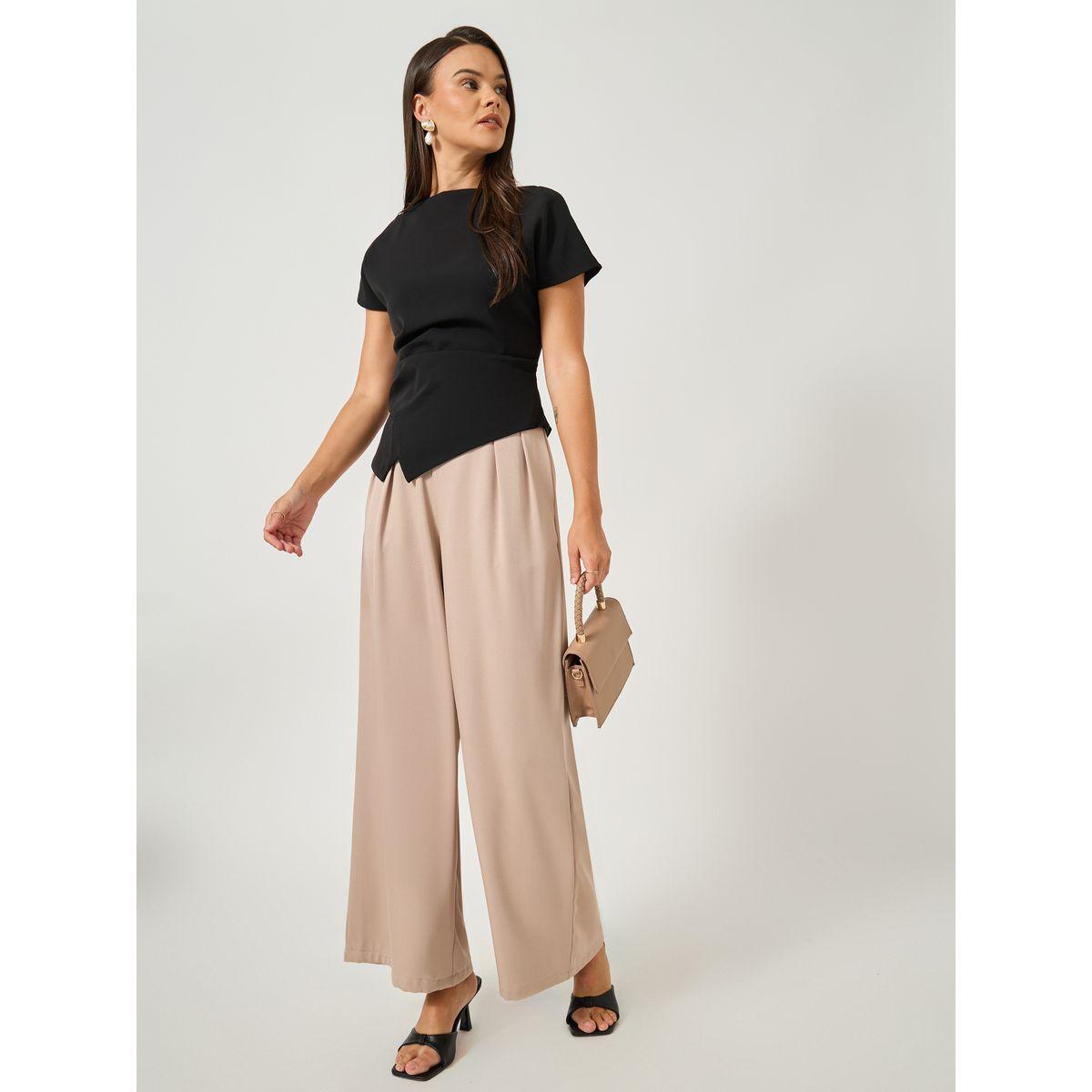 بلوزة سادى بحافة غير متماثلة الطول-women-clothing-shirtsandblouses-blouses-image-4