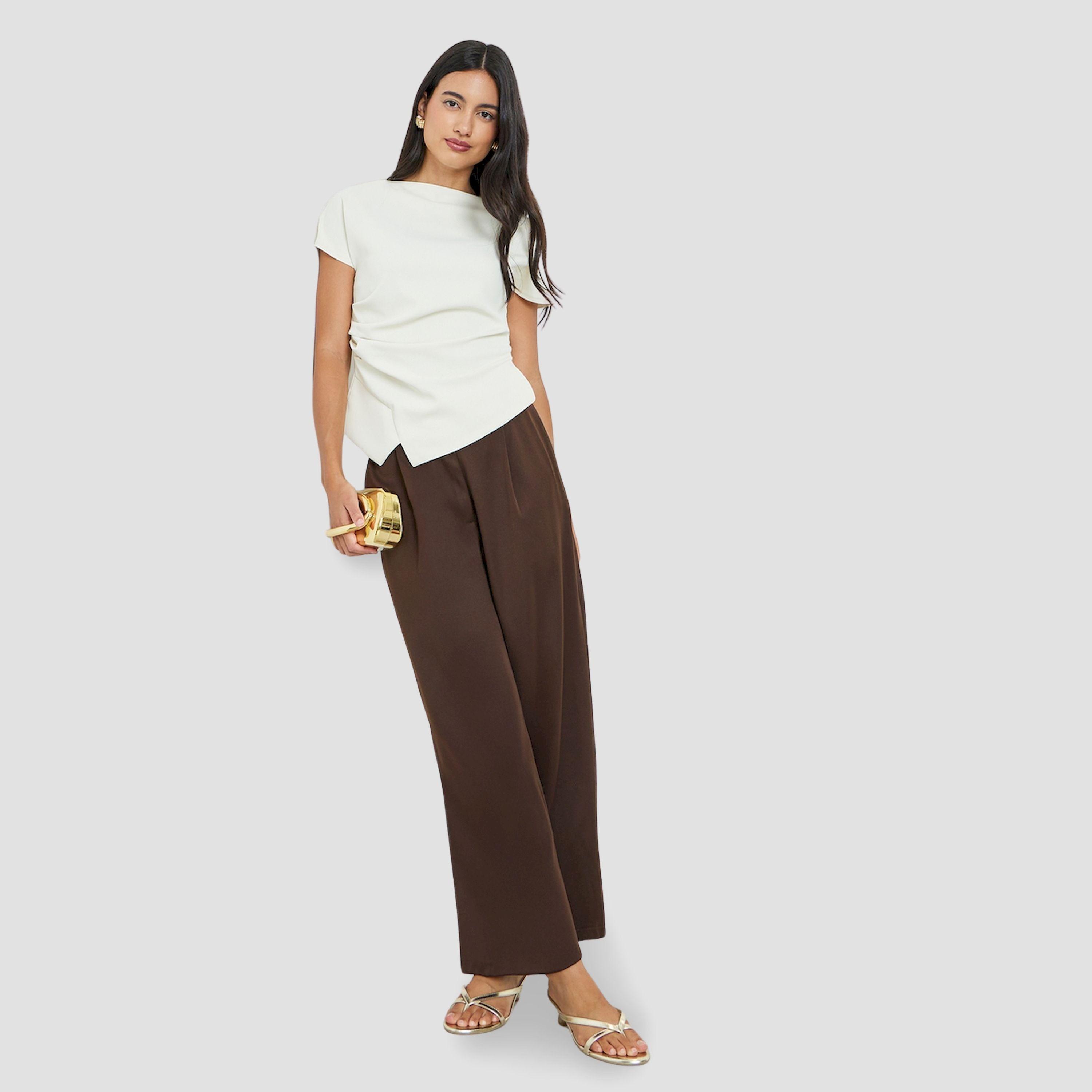 Styli Off White Solid Blouse with Asymmetric Hem-women-clothing-shirtsandblouses-blouses-image-2