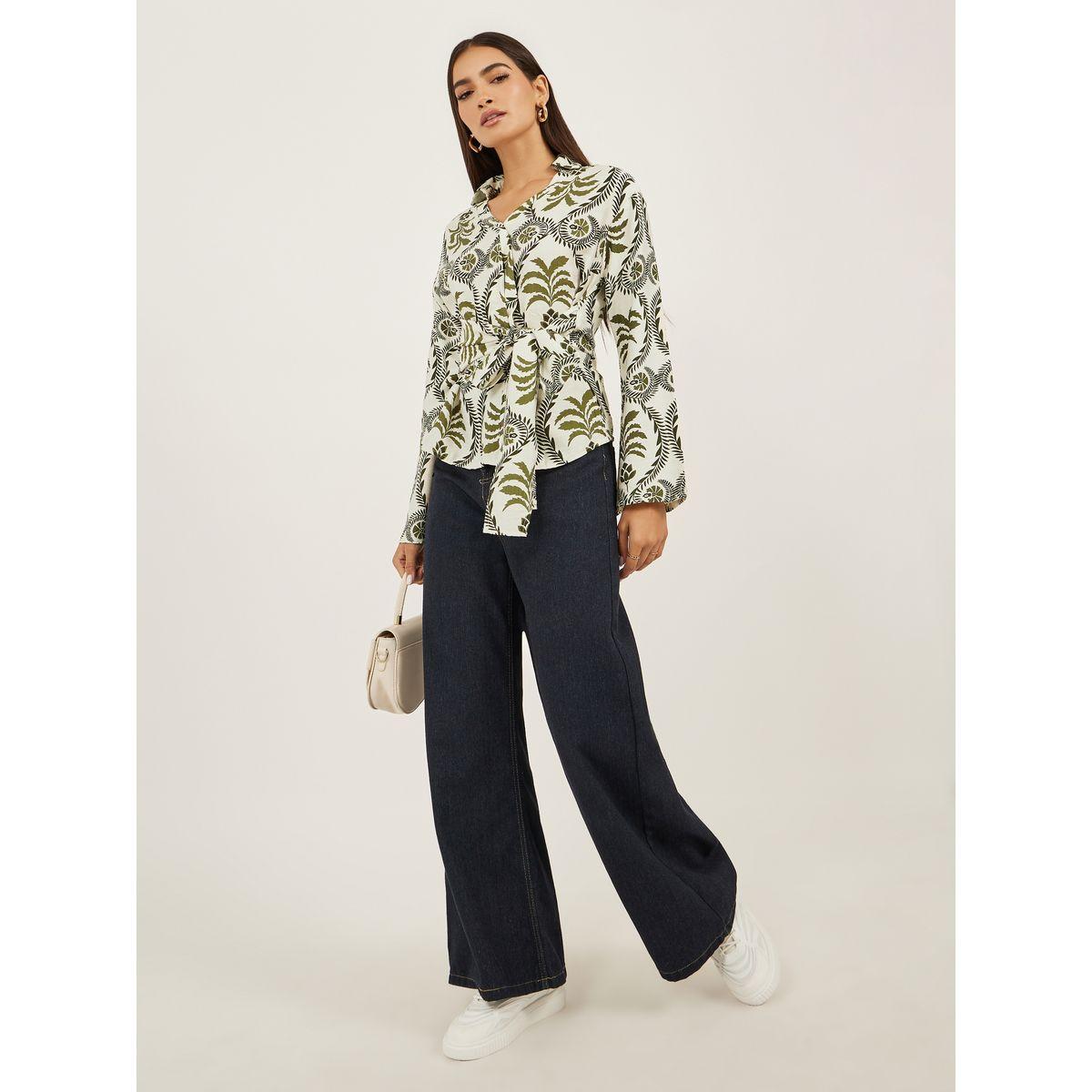 Styli Floral Print Bell Sleeve Wrap Top-women-clothing-shirtsandblouses-blouses-image-2
