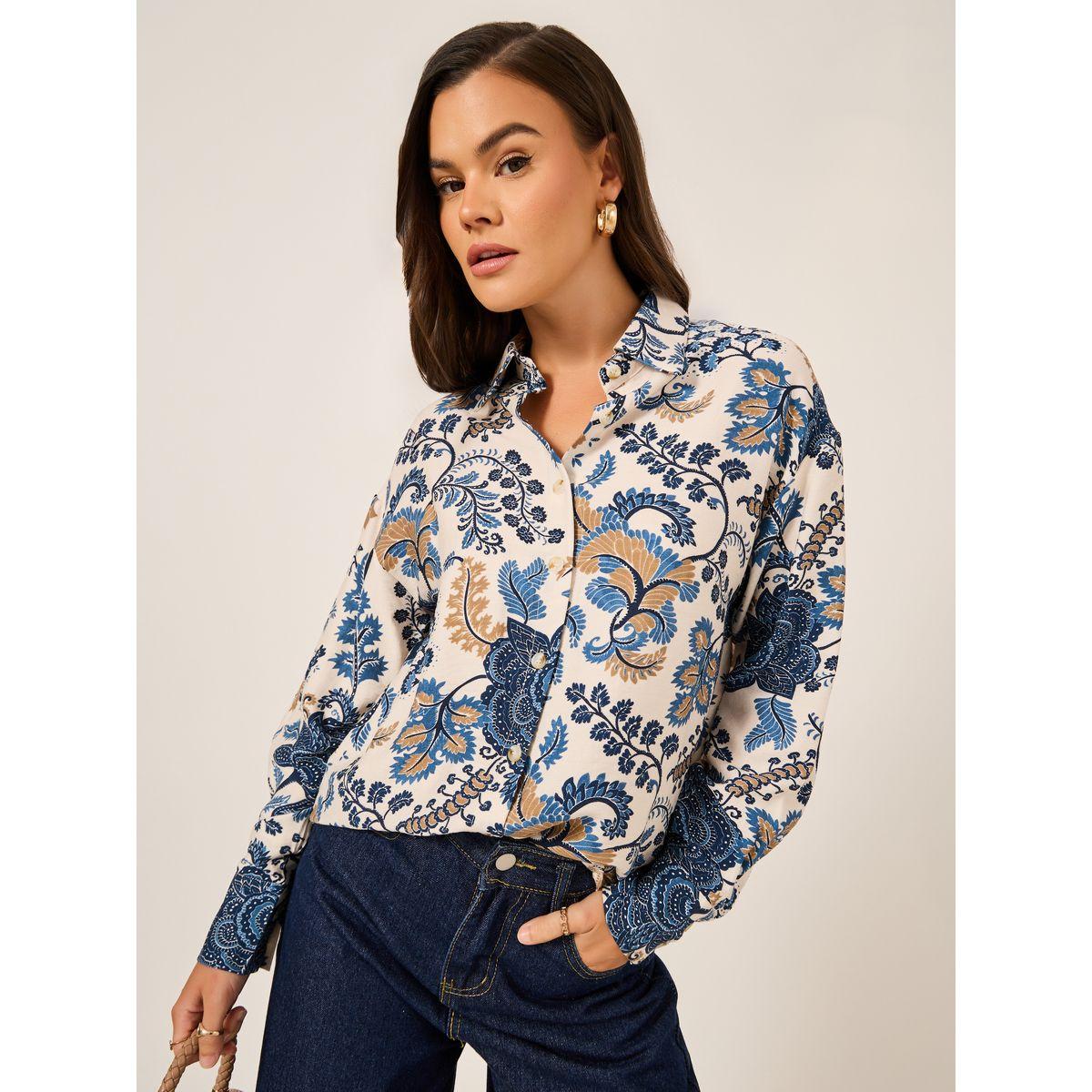 Styli Oversized Paisley Print Spread Collar Shirt-women-clothing-shirtsandblouses-shirts-image-3