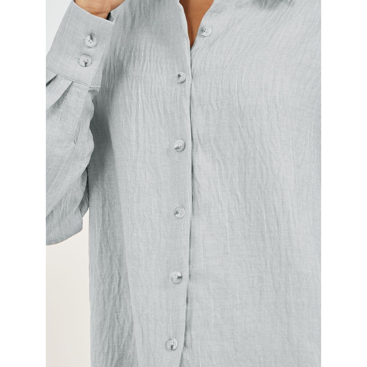 Styli Oversized Linen Spread Collar Shirt-women-clothing-shirtsandblouses-shirts-image-4