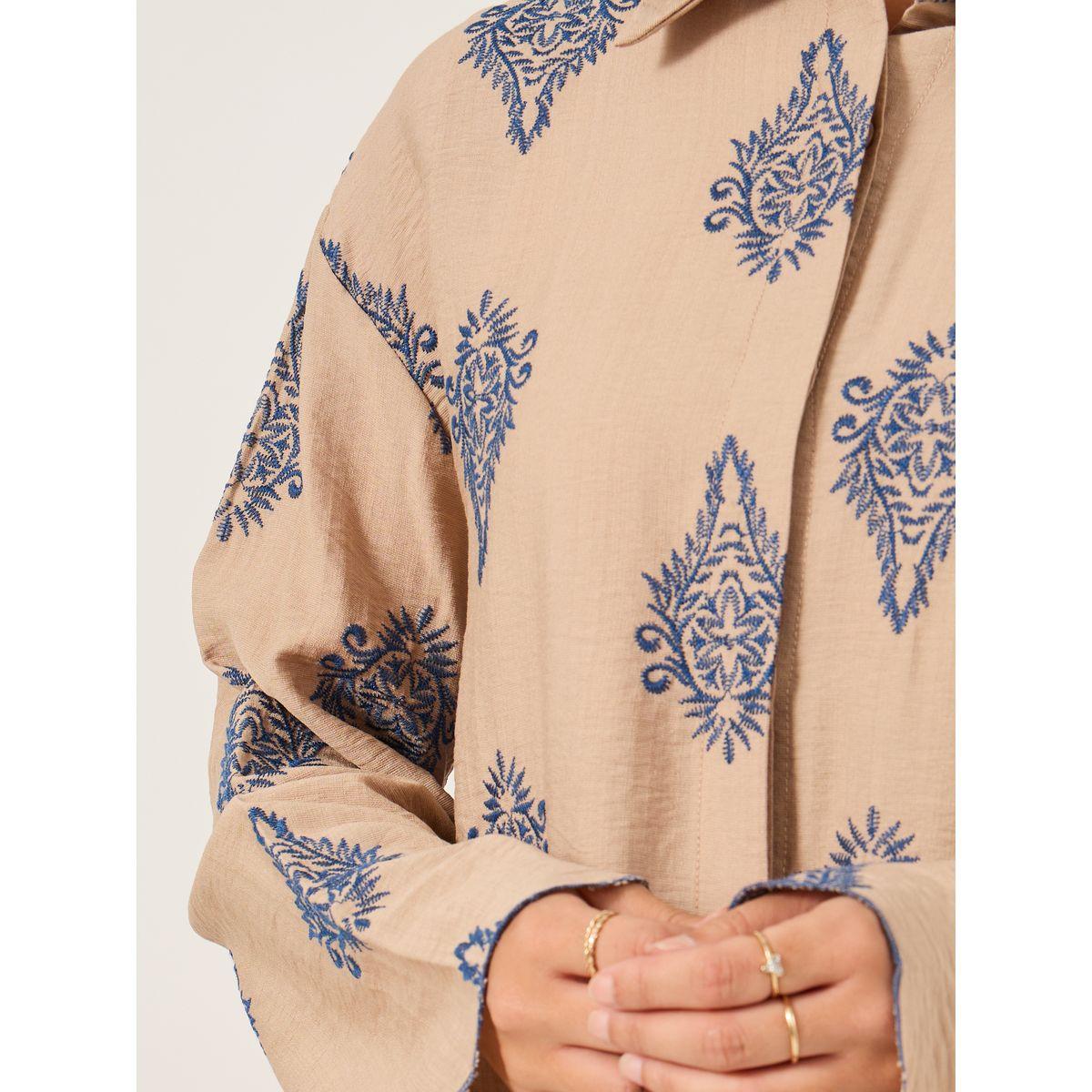 Styli Embroidered Spread Collar Regular Fit Shirt-women-clothing-shirtsandblouses-shirts-image-4