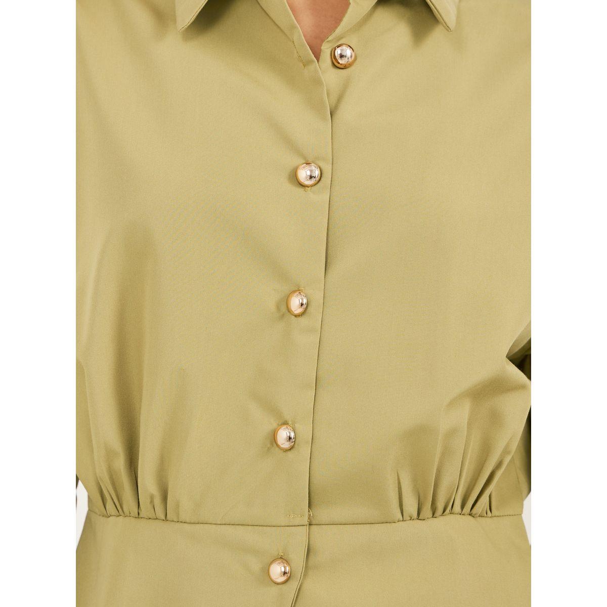 بلوزة سادة بنمط جيليه مع حافة غير متماثلة الطول-women-clothing-coatsandjackets-waistcoats-image-3