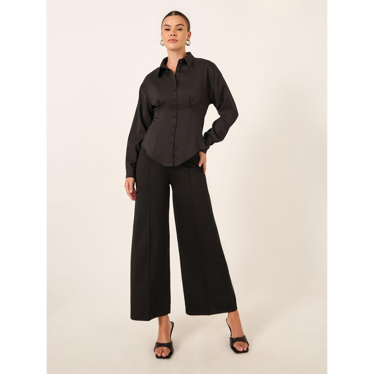 Styli Corset Details Spread Collar Shirt-women-clothing-shirtsandblouses-shirts-image-2
