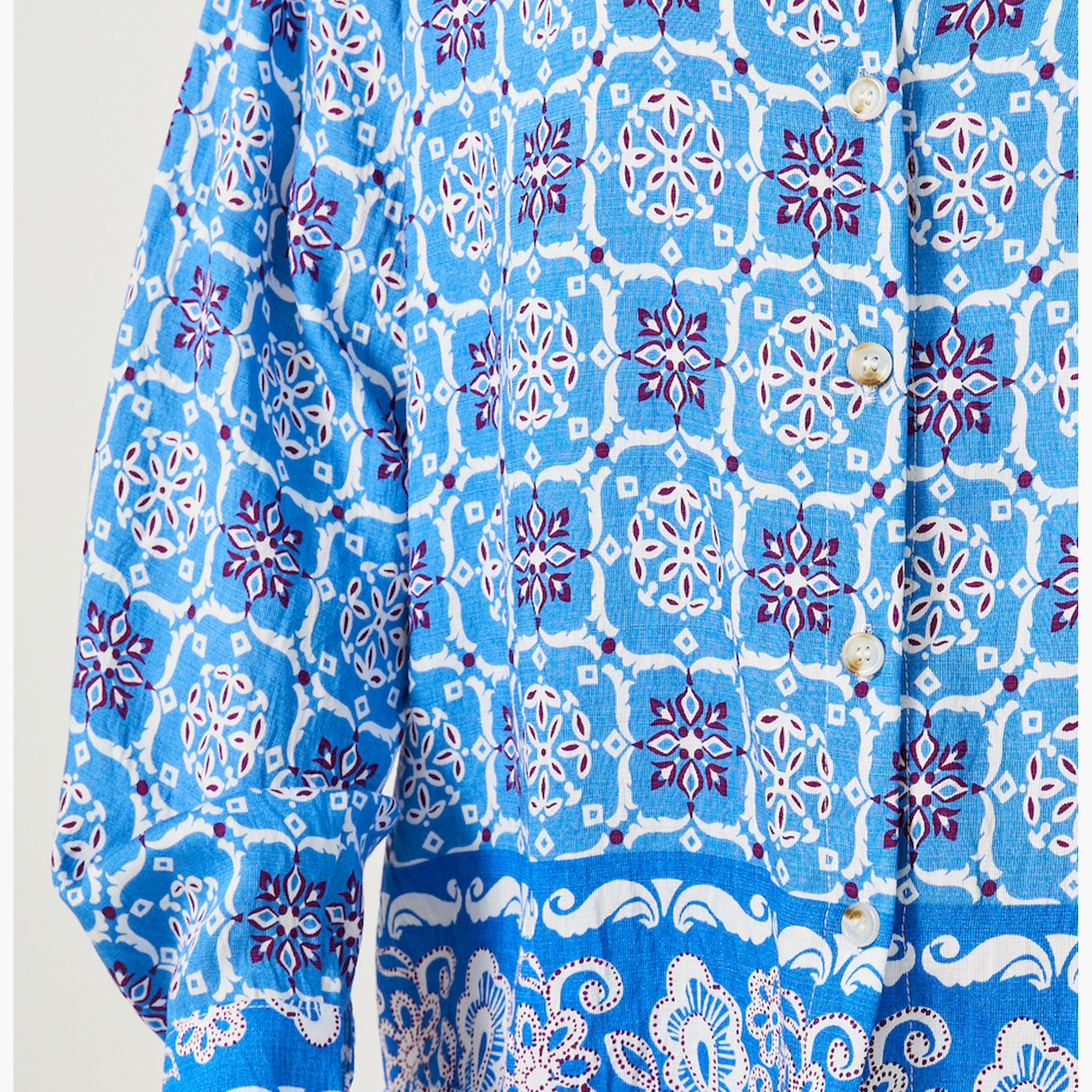 Styli All Over Print Long Sleeve Oversized Shirt-women-clothing-shirtsandblouses-shirts-image-4