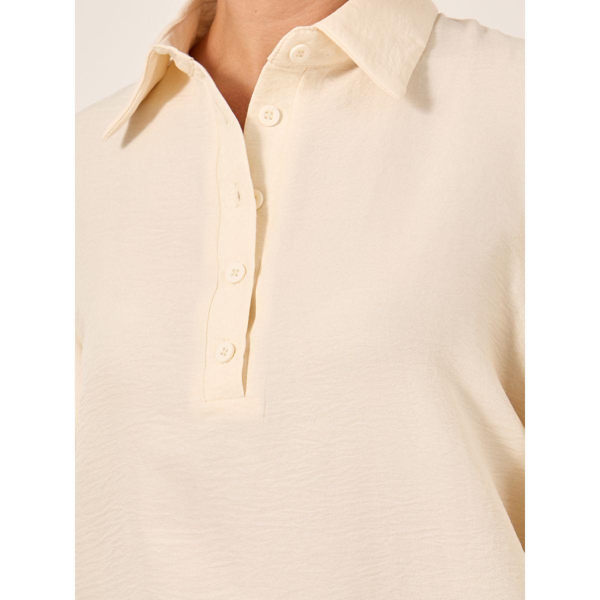 Styli Textured Balloon Sleeve Spread Collar Shirt-women-clothing-shirtsandblouses-shirts-image-4