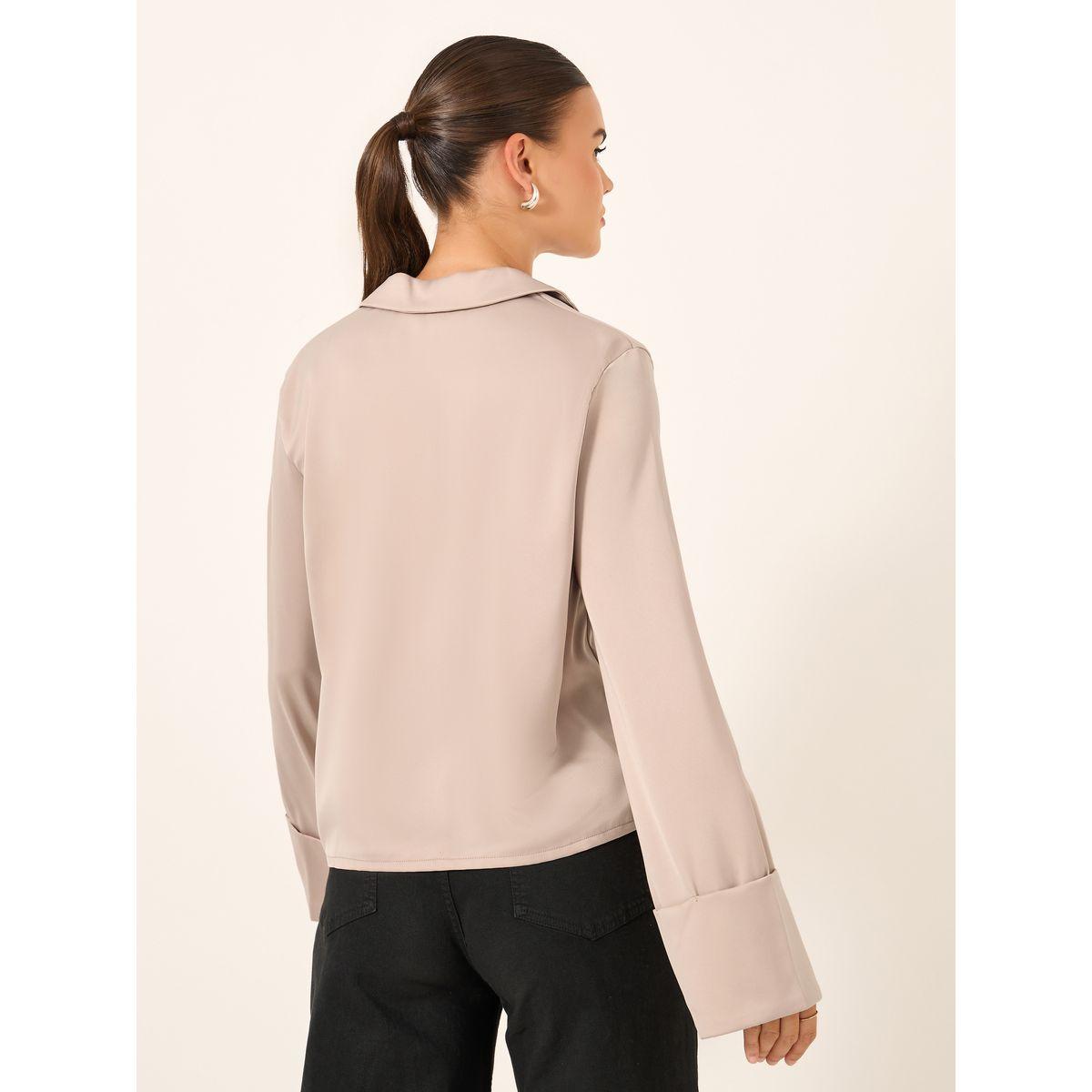 Styli Oversized Tie-Up Detail Spread Collar Shirt-women-clothing-shirtsandblouses-shirts-image-4