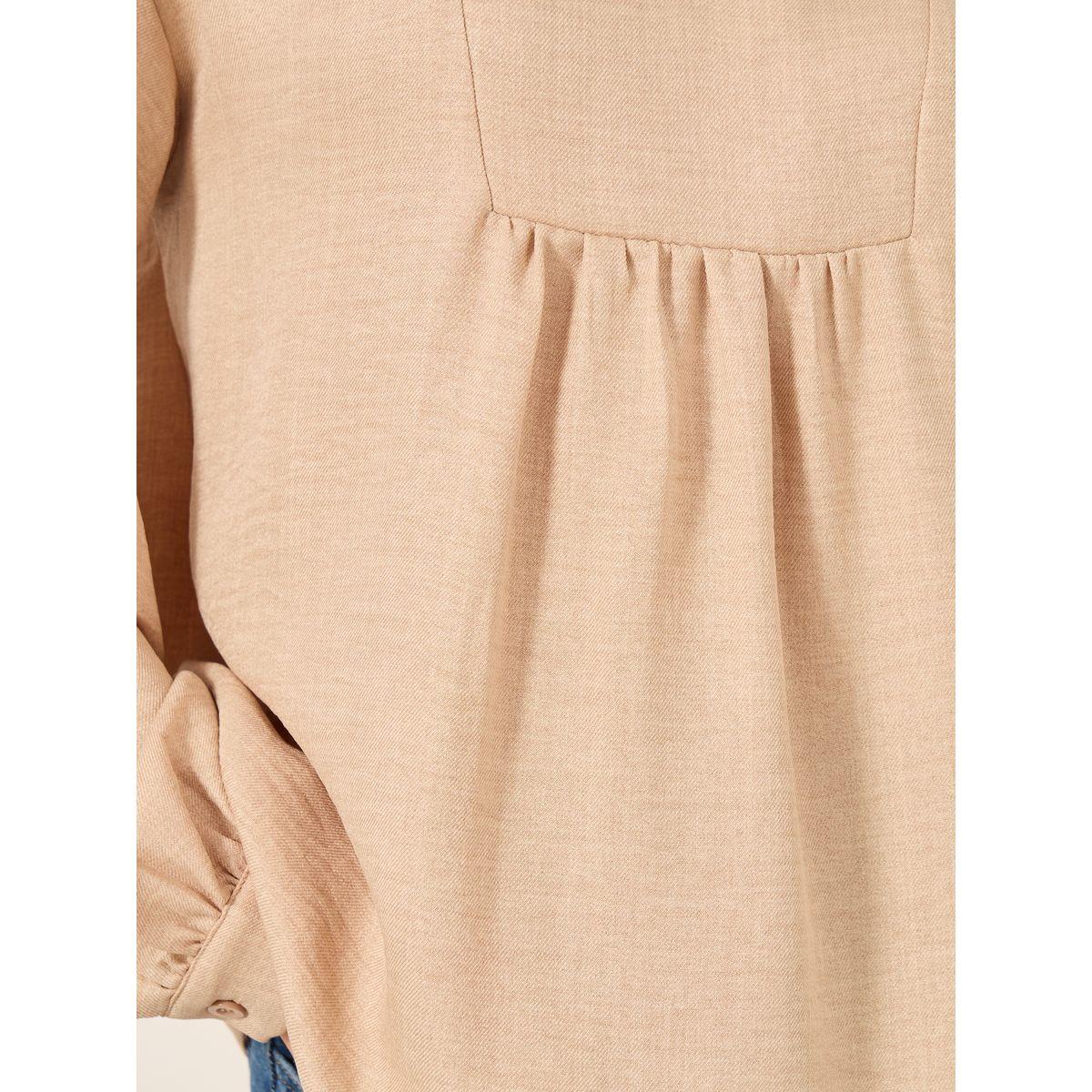 بلوزة كتان بأكمام بالون-women-clothing-shirtsandblouses-blouses-image-4