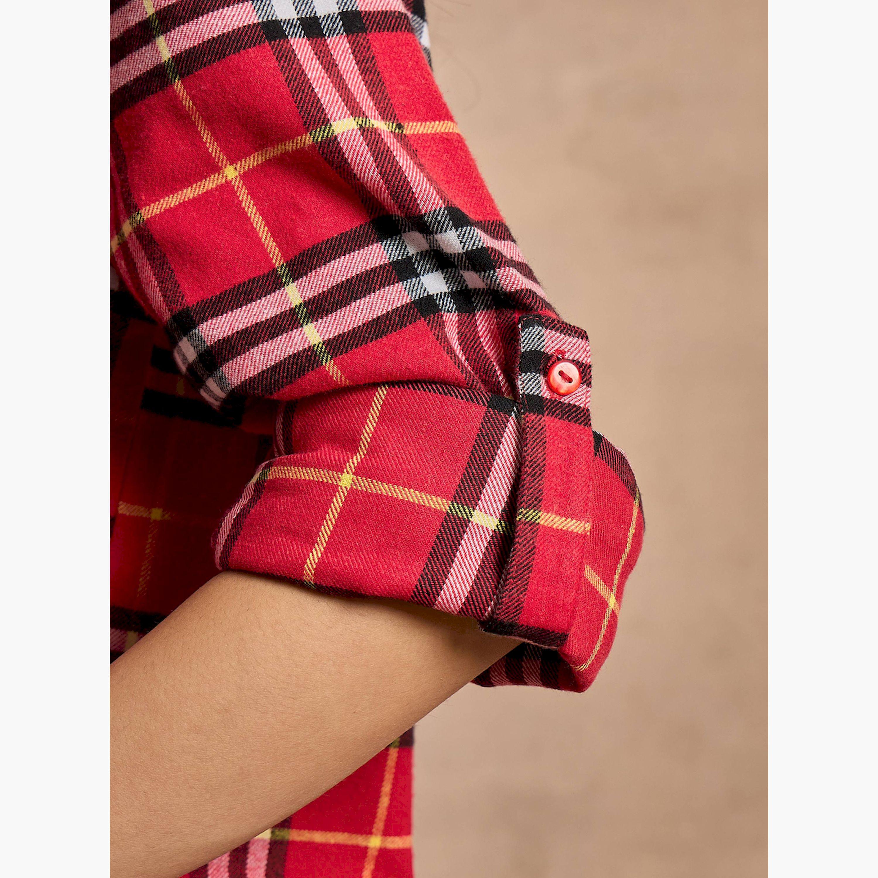 Sassafras X Styli Checked Oversized Buttoned Shirt-women-clothing-shirtsandblouses-shirts-image-6