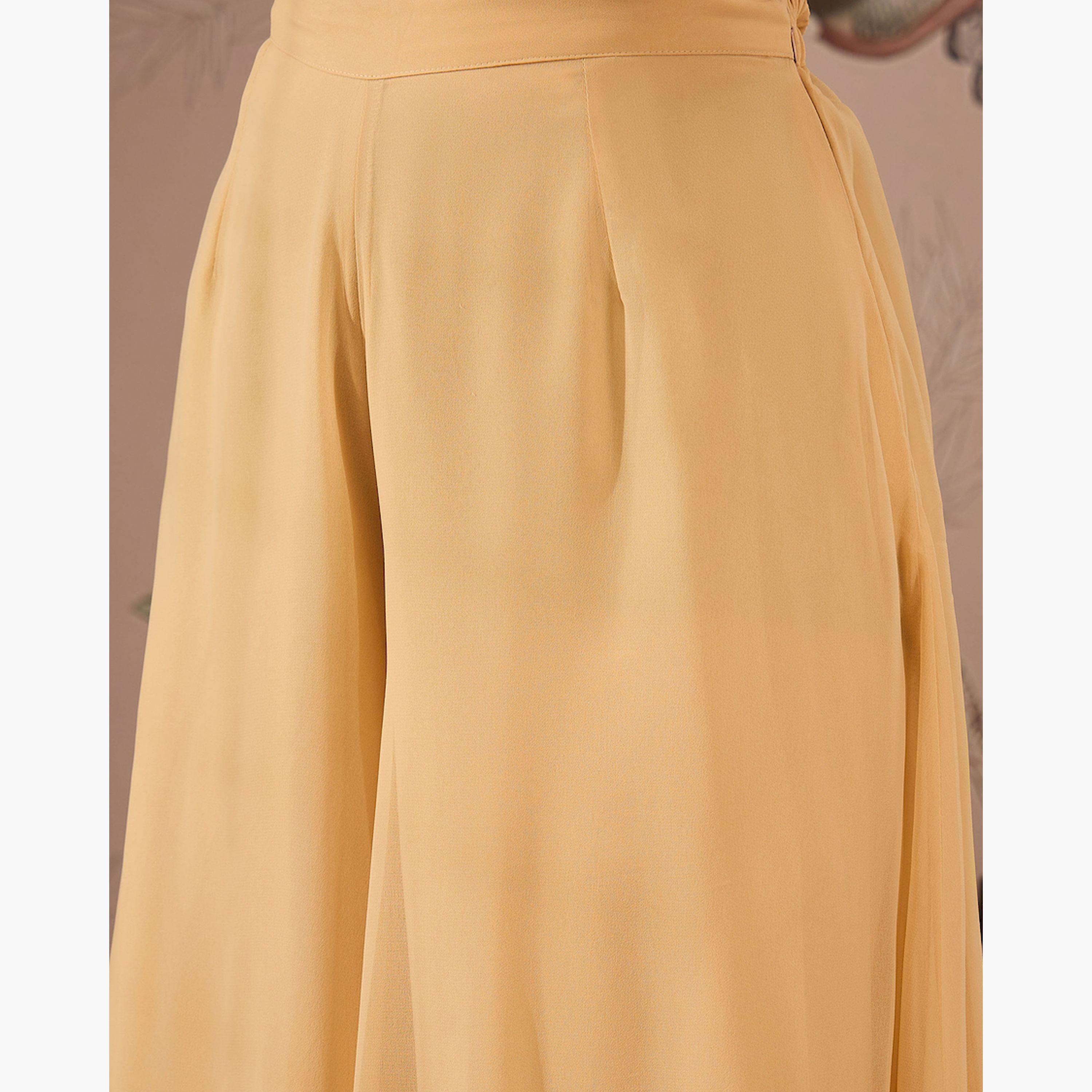 Shae by SASSAFRAS X Styli Embellished Sequins Peplum Top with Flared Pants Set-women-clothing-ethnicwear-kurtasets-image-5