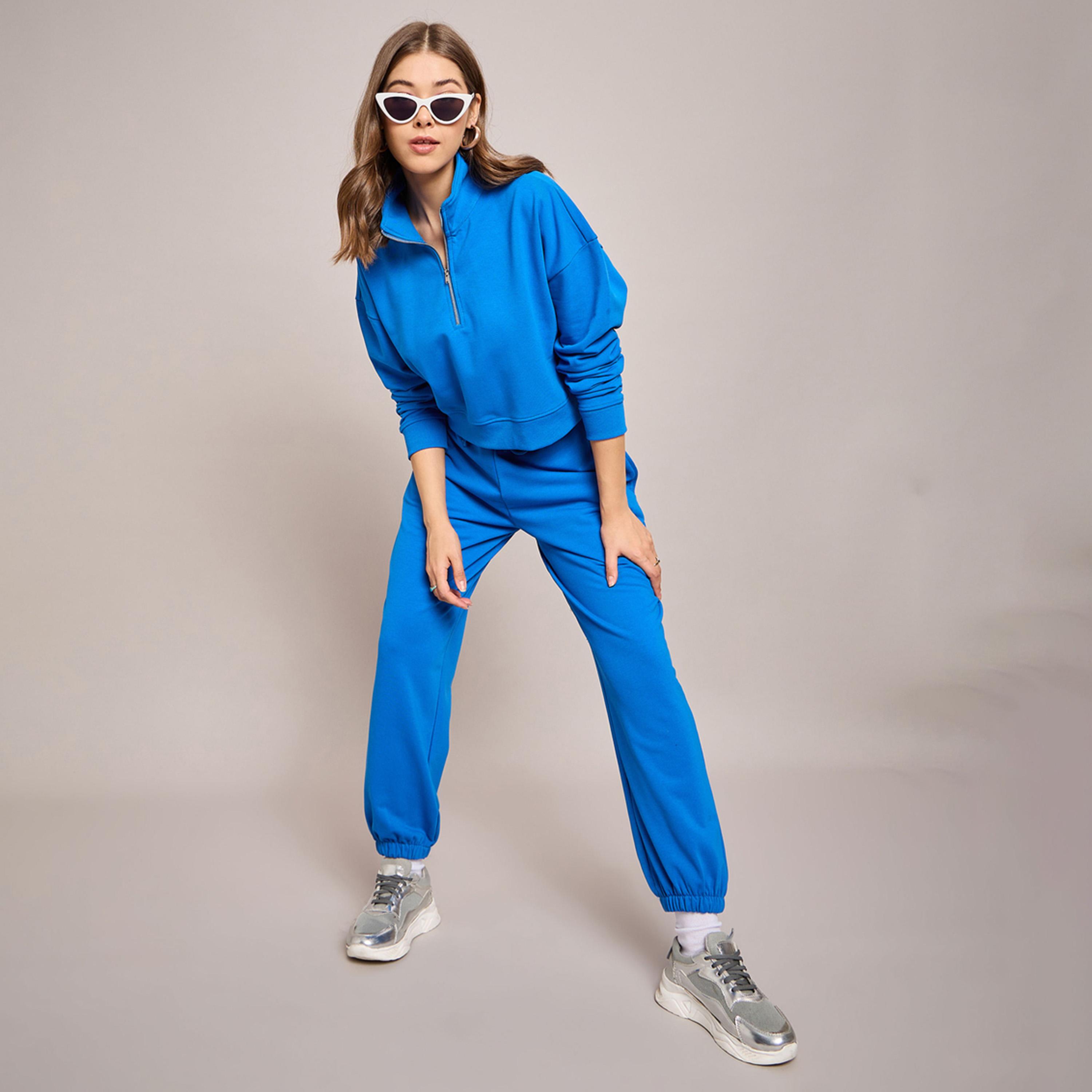 ساسافراس × ستايلي - بنطال رياضي فضفاض - أزق ملكي-women-clothing-bottoms-joggers-image-6