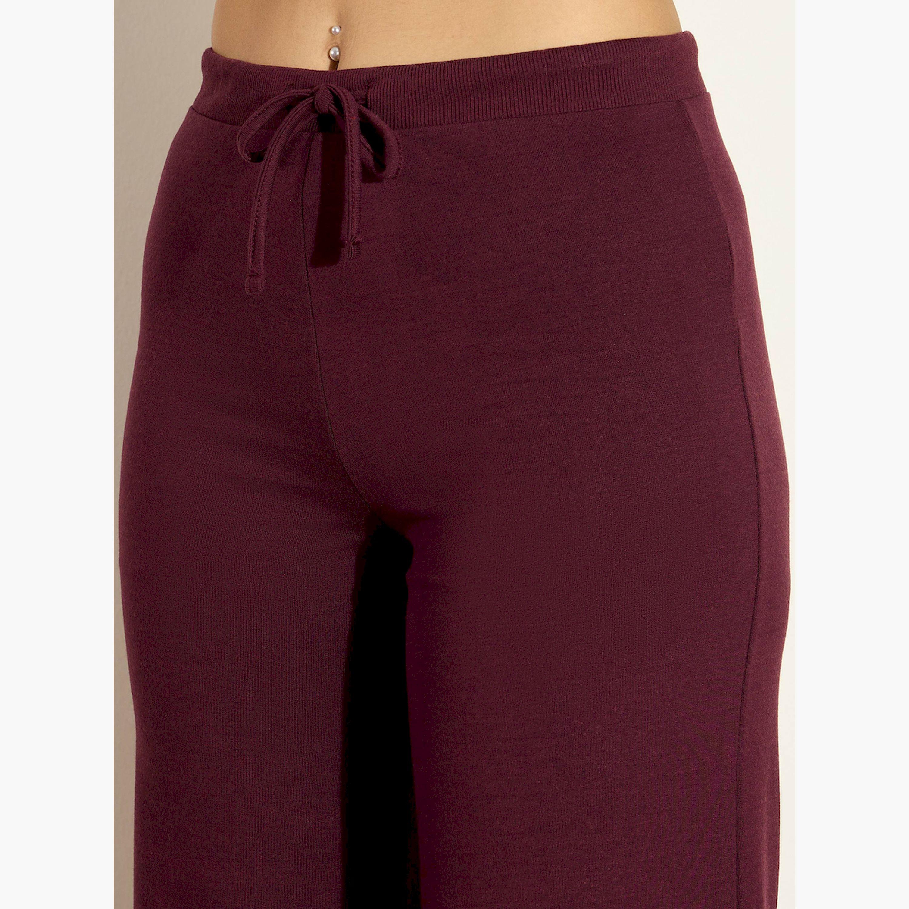 Sassafras X Styli Mid Rise Wide Leg Terry Track Pants-women-clothing-bottoms-trousers-image-4
