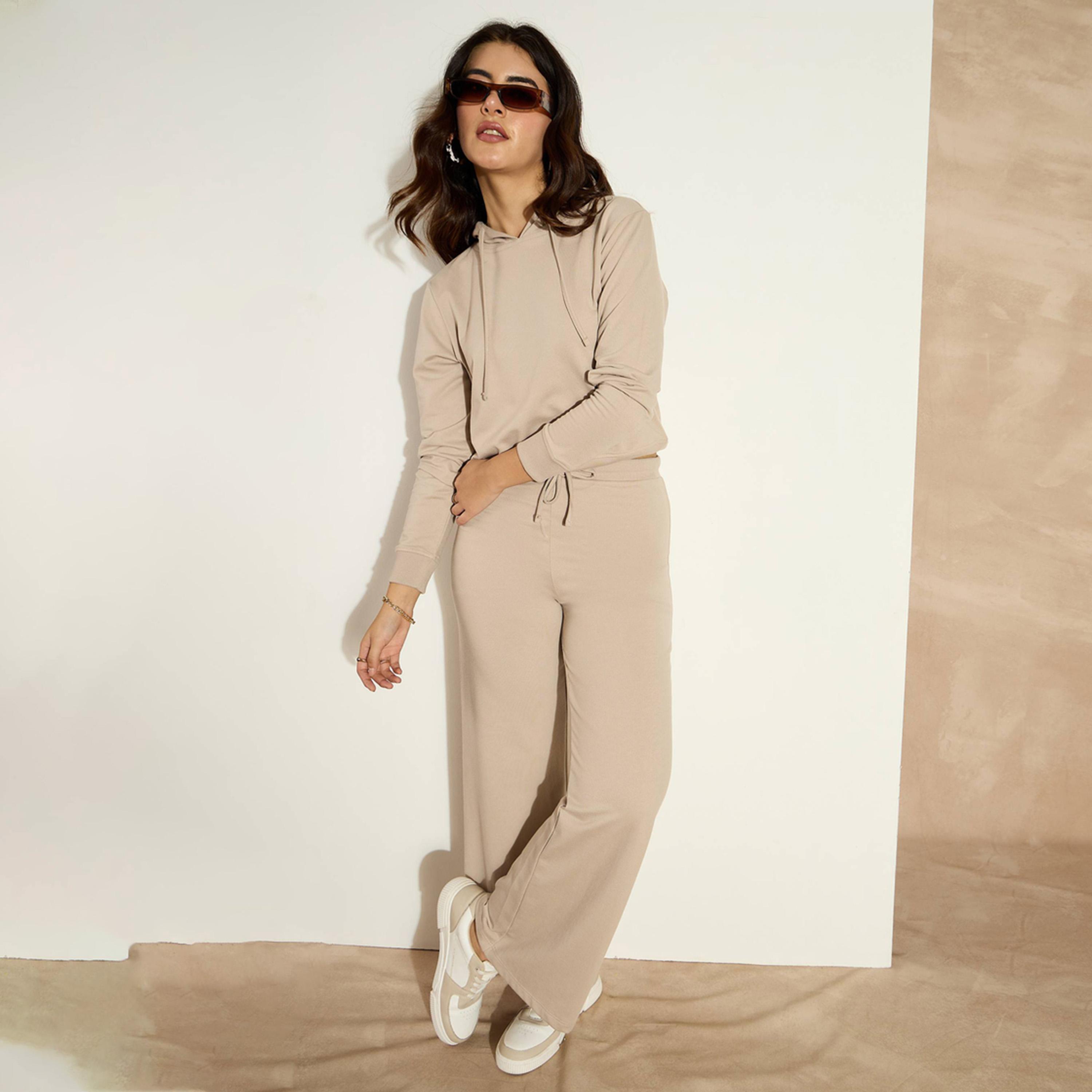 Sassafras X Styli Mid Rise Wide Leg Terry Track Pants-women-clothing-bottoms-trousers-image-2