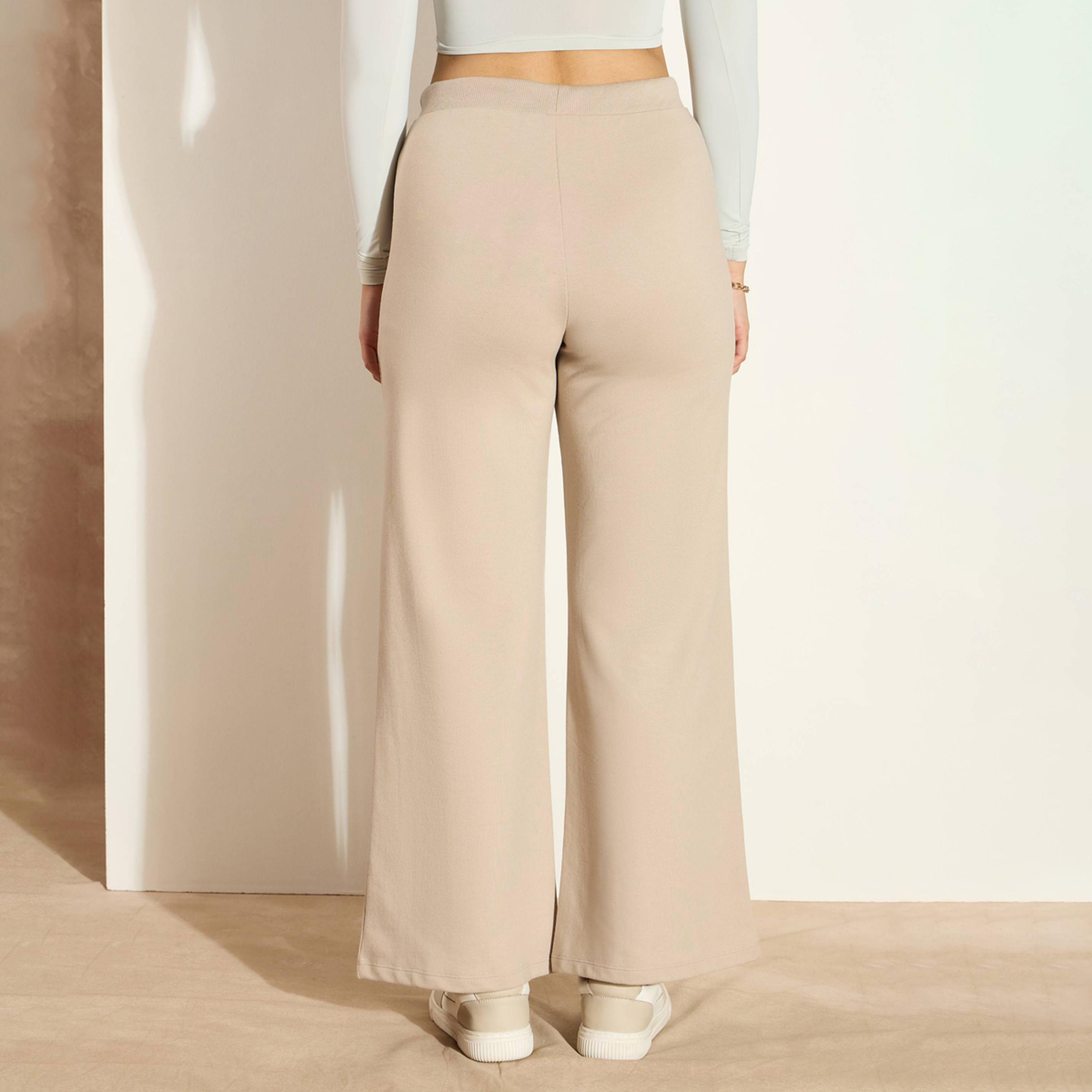 Sassafras X Styli Mid Rise Wide Leg Terry Track Pants-women-clothing-bottoms-trousers-image-3