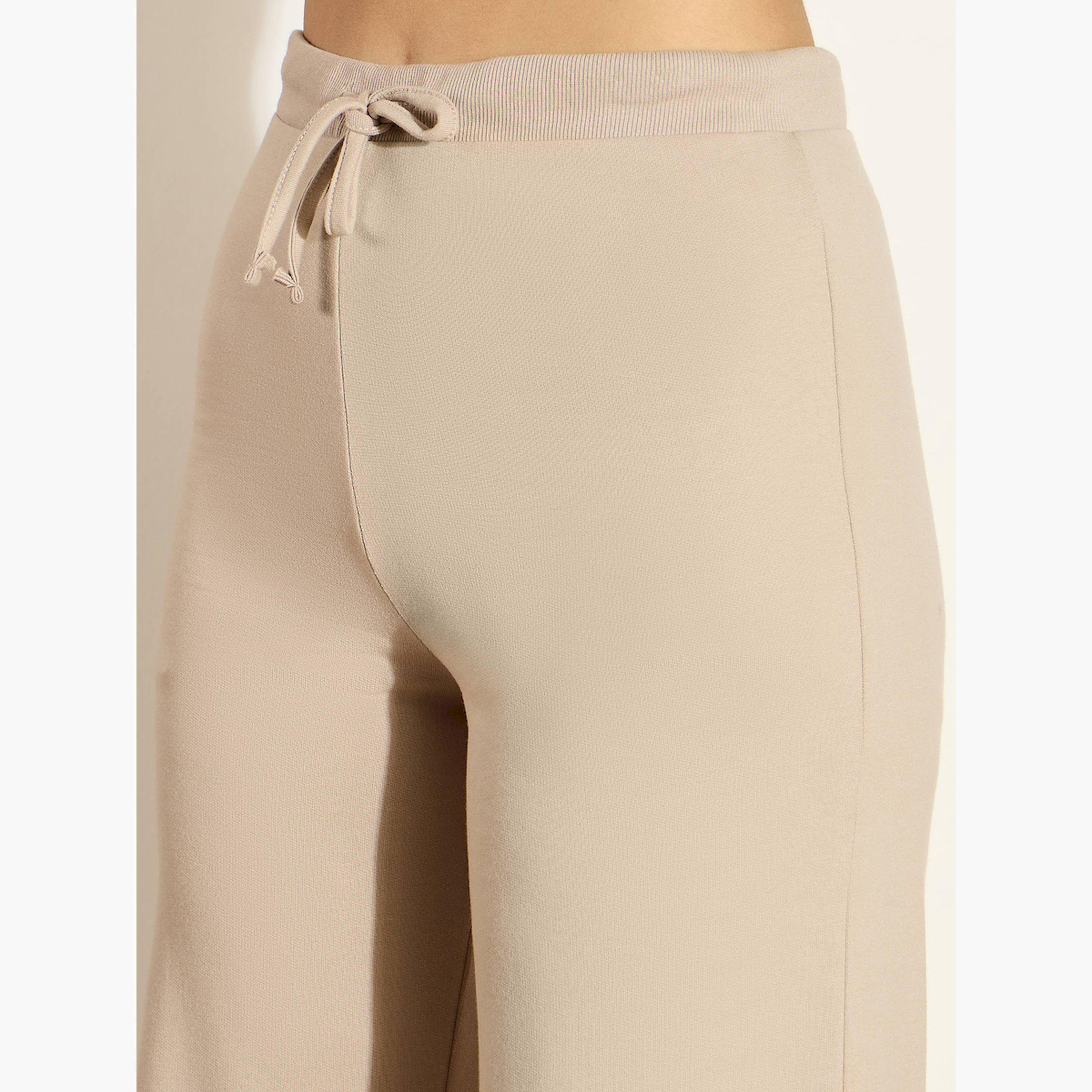 Sassafras X Styli Mid Rise Wide Leg Terry Track Pants-women-clothing-bottoms-trousers-image-4