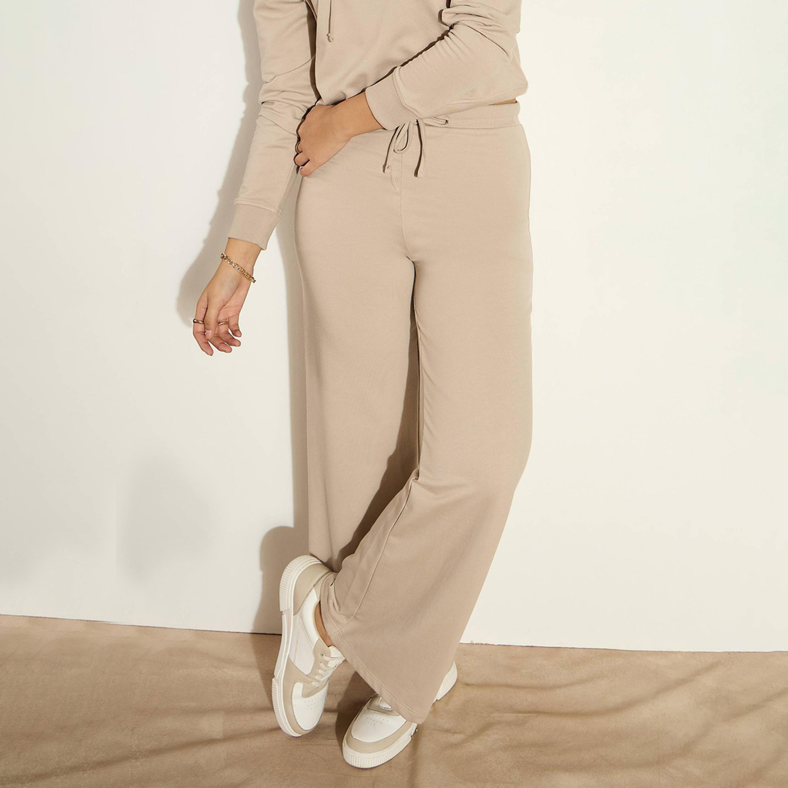 Sassafras X Styli Mid Rise Wide Leg Terry Track Pants-women-clothing-bottoms-trousers-image-6