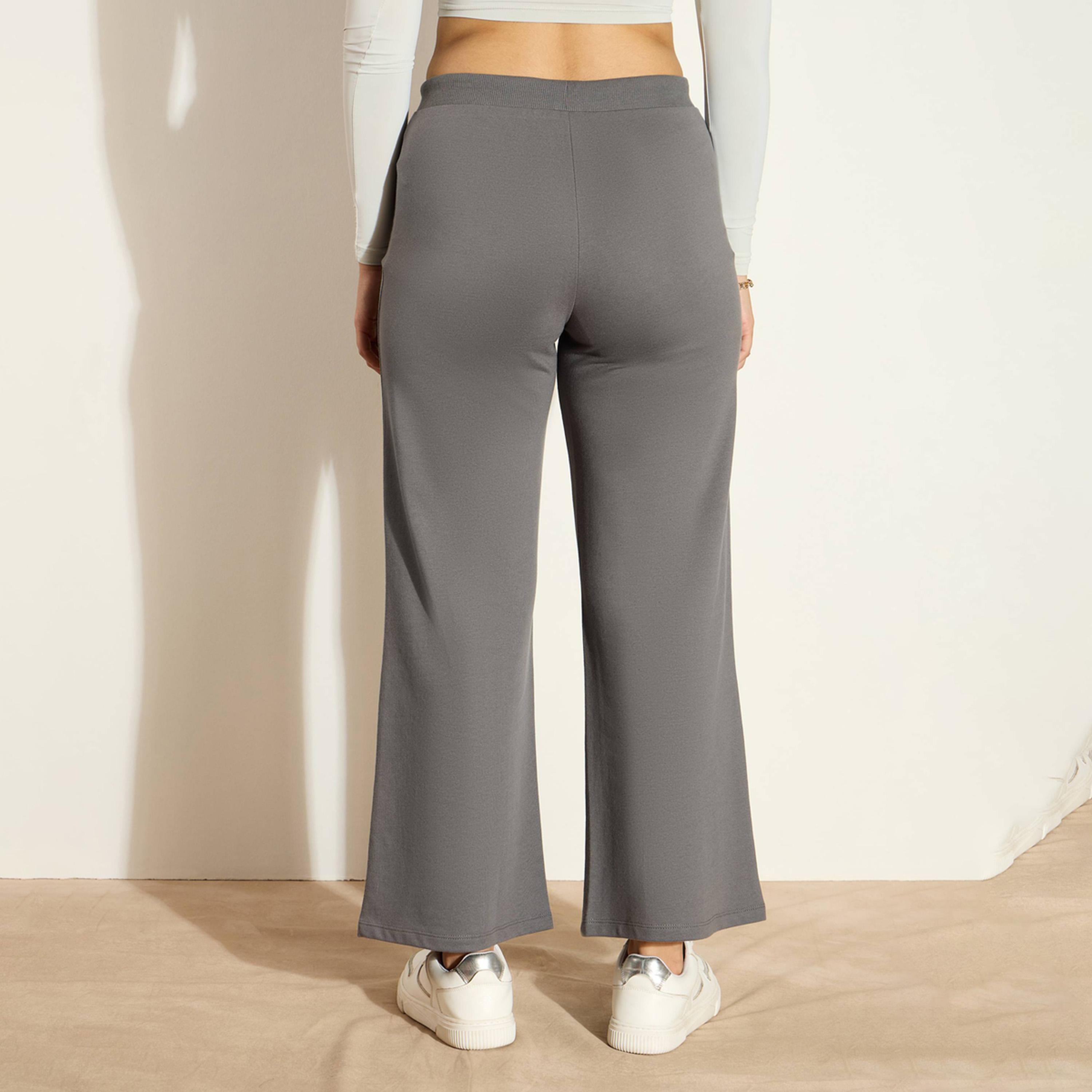 Sassafras X Styli Mid Rise Wide Leg Terry Track Pants-women-clothing-bottoms-joggers-image-3