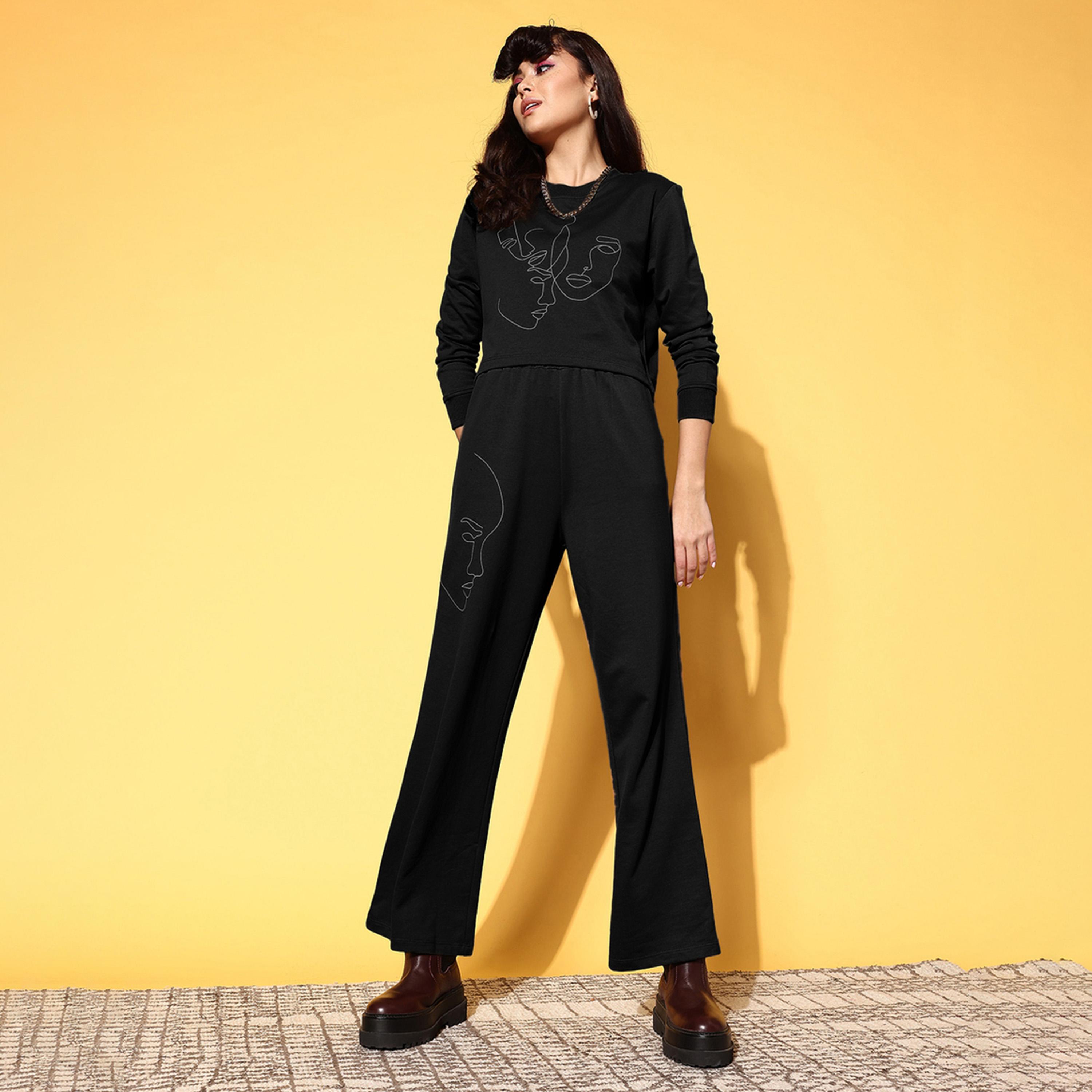 Sassafras X Styli Mid Rise Wide Leg Track Pants-women-clothing-bottoms-joggers-image-3
