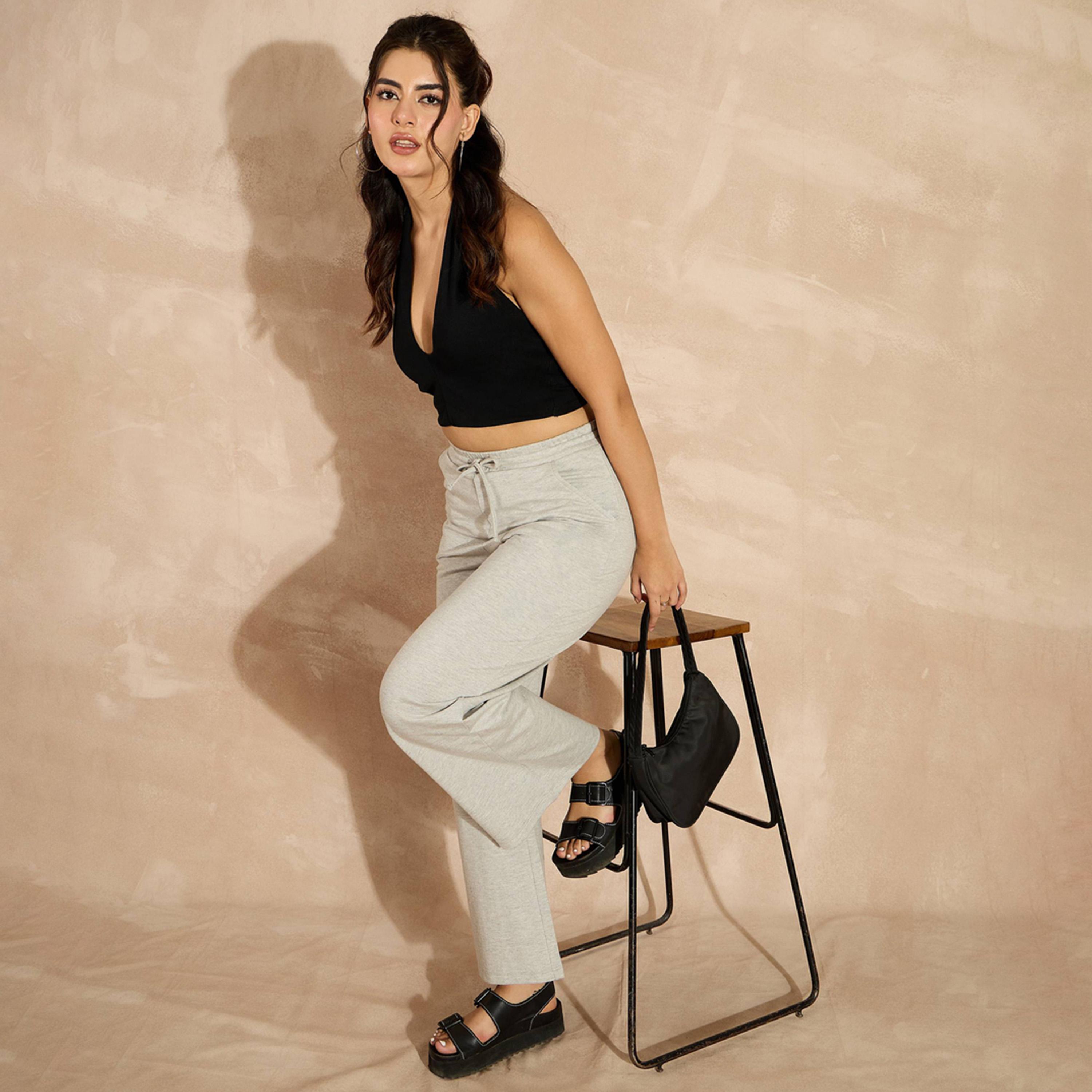 Sassafras X Styli Mid Rise Wide Leg Terry Track Pants-women-clothing-bottoms-joggers-image-2