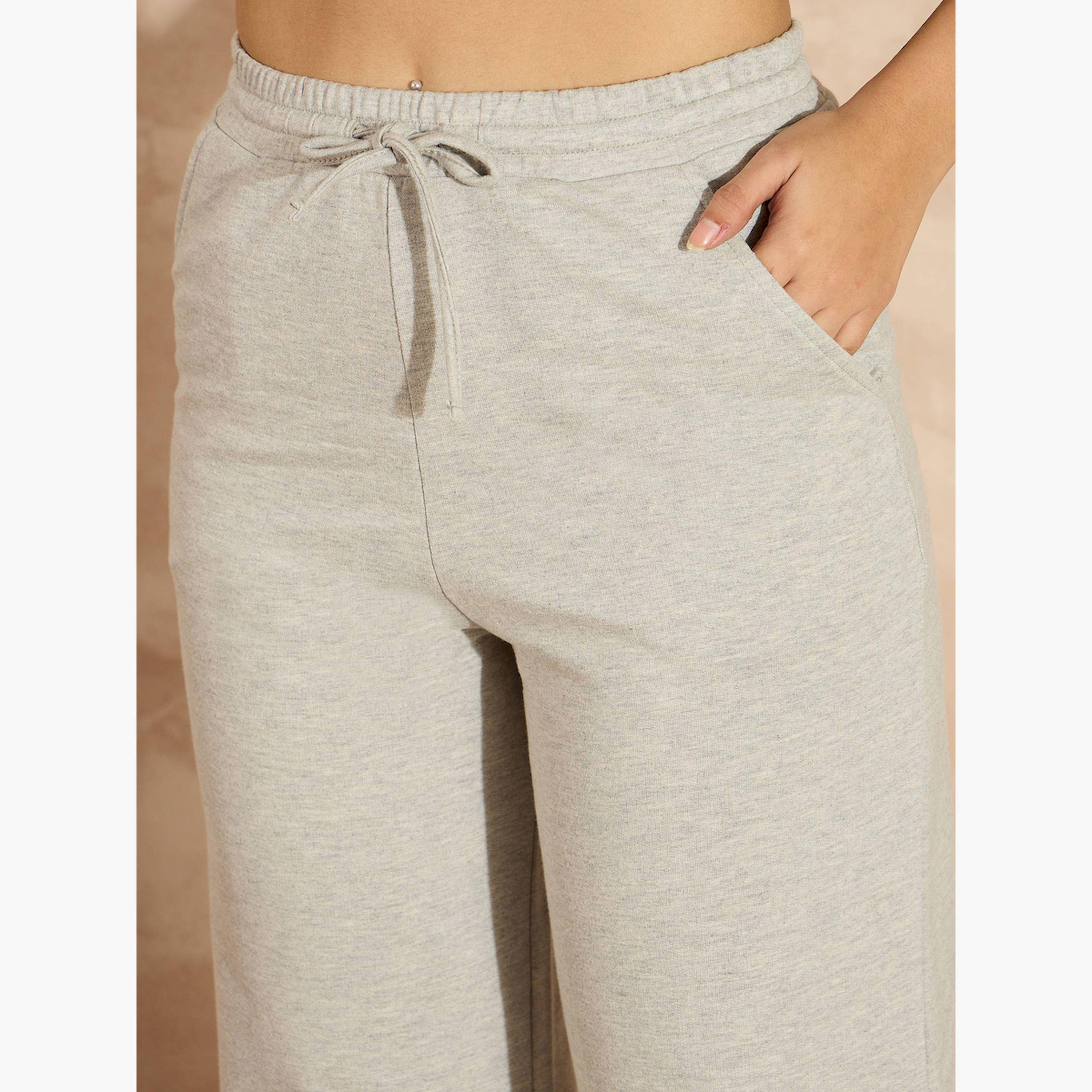 Sassafras X Styli Mid Rise Wide Leg Terry Track Pants-women-clothing-bottoms-joggers-image-4