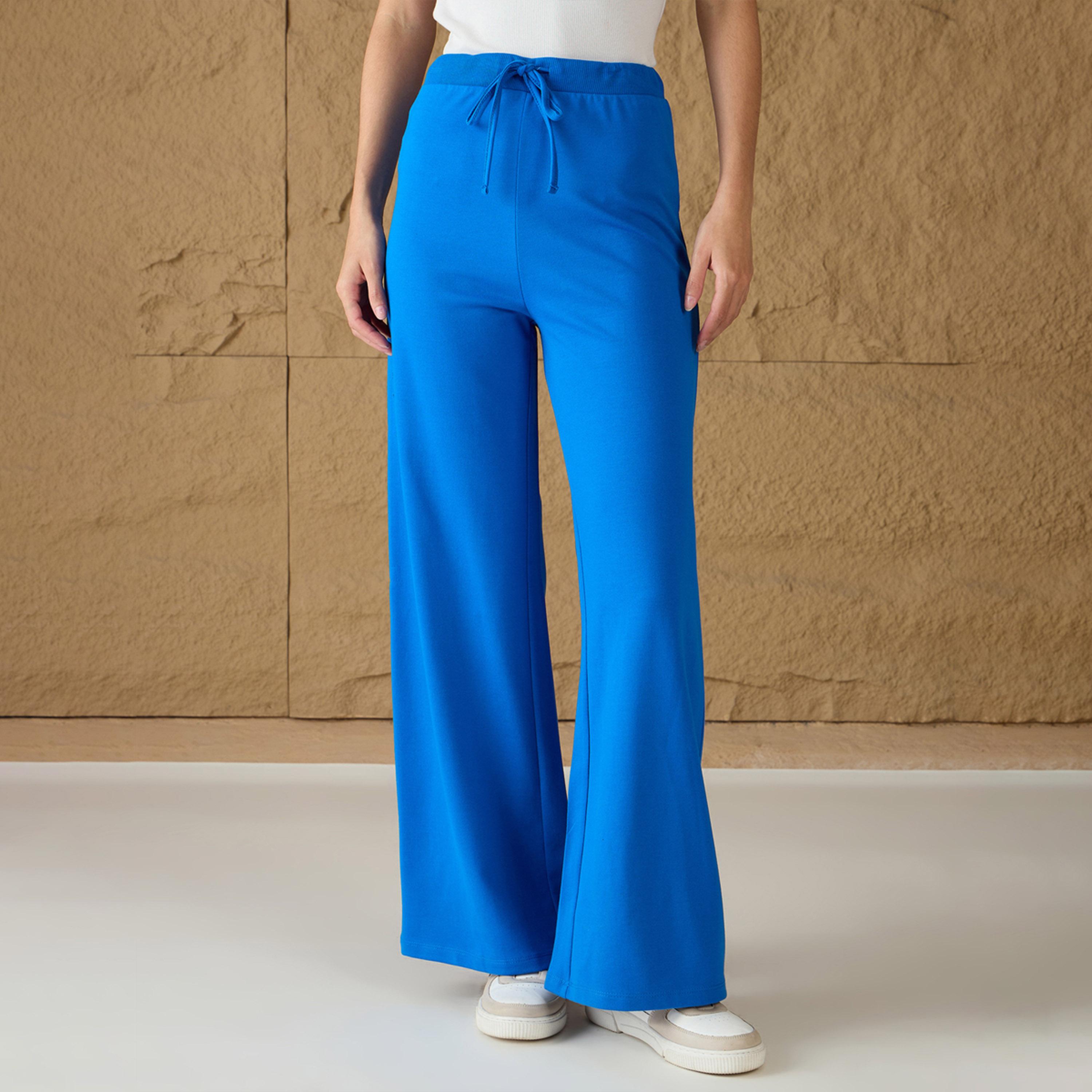 Sassafras X Styli Mid Rise Terry Wide Leg Track Pants-women-clothing-bottoms-joggers-image-1