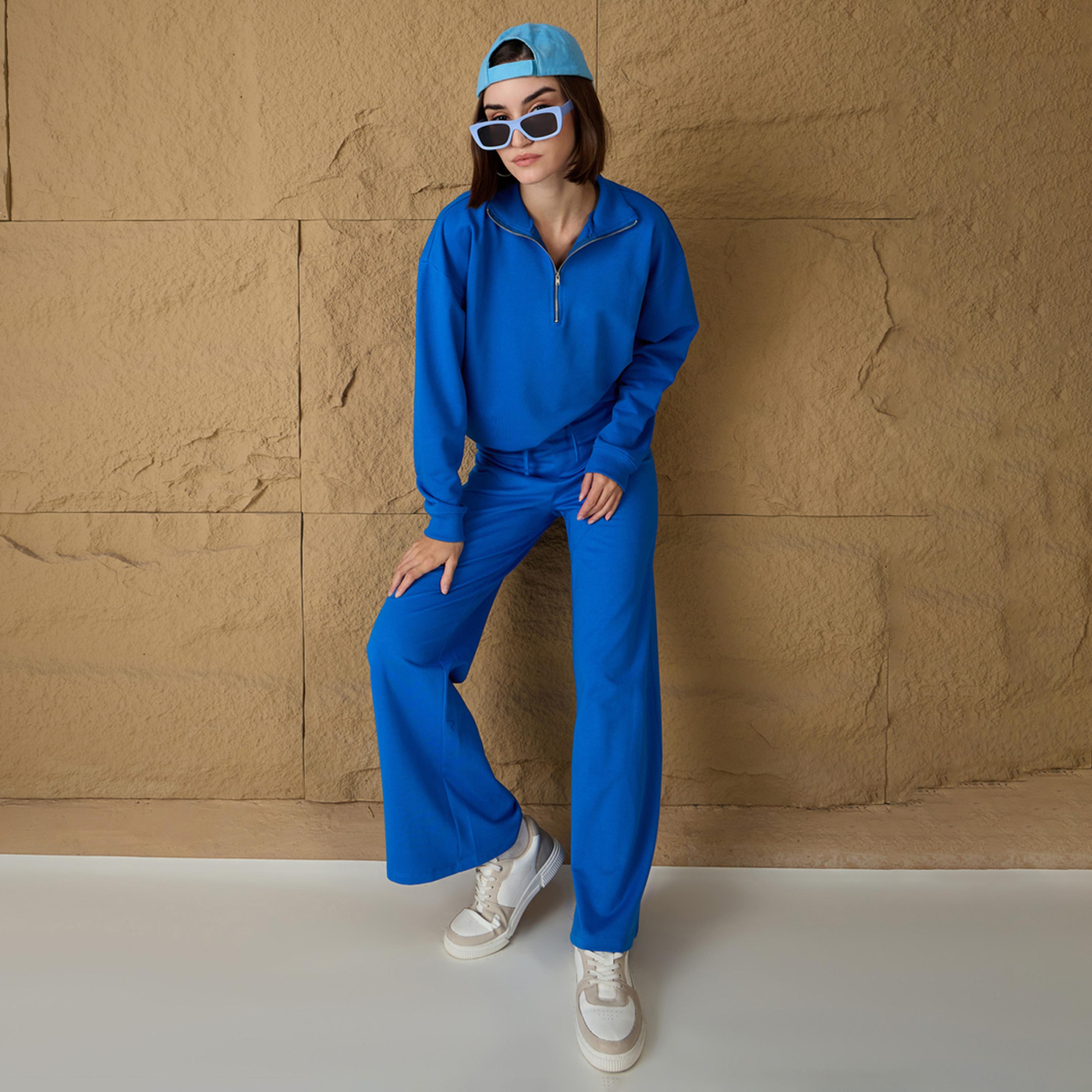 Sassafras X Styli Mid Rise Terry Wide Leg Track Pants-women-clothing-bottoms-joggers-image-6