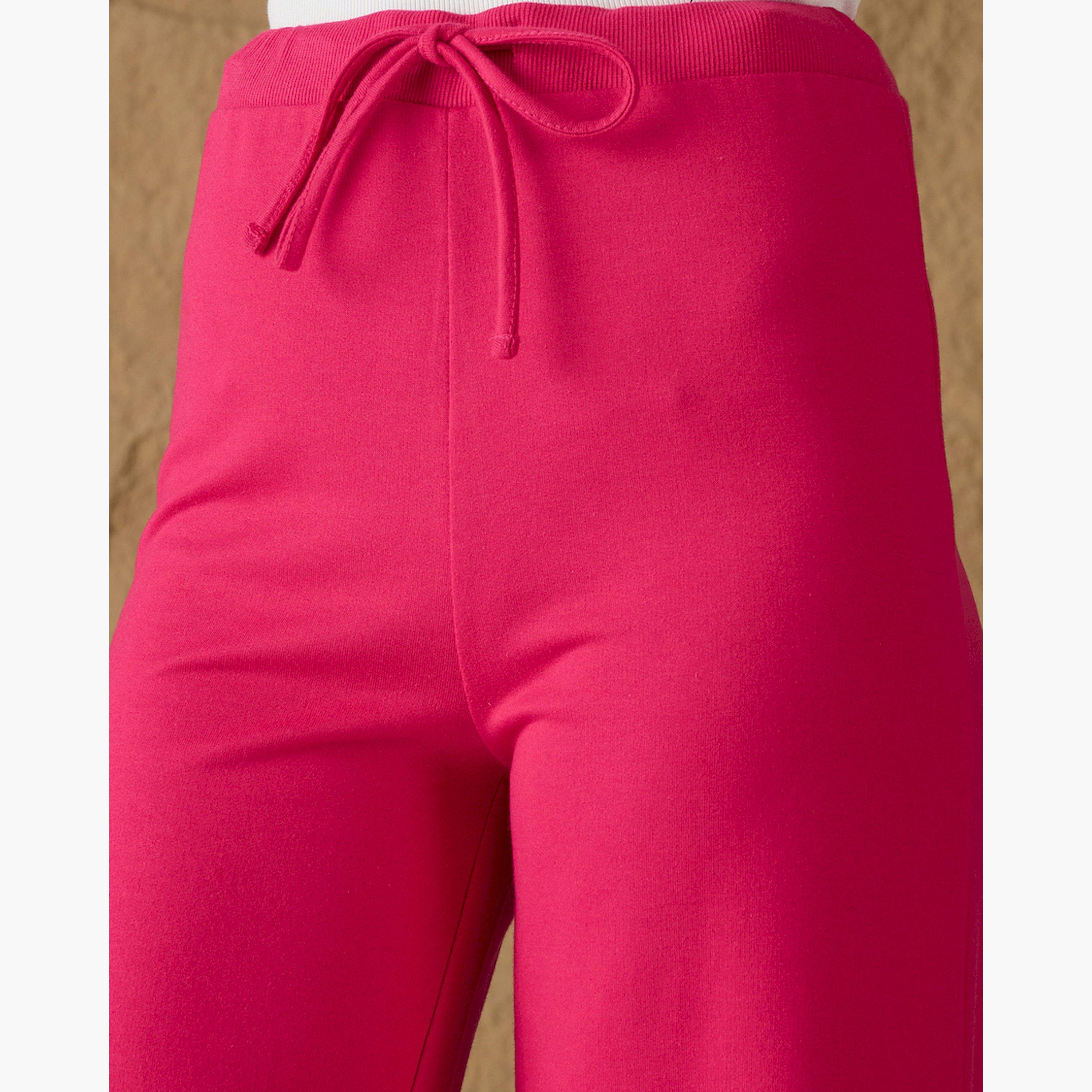ساسافراس × ستايلي - بنطال رياضي واسع الساق من قماش تيري - فوشي-women-clothing-bottoms-joggers-image-4