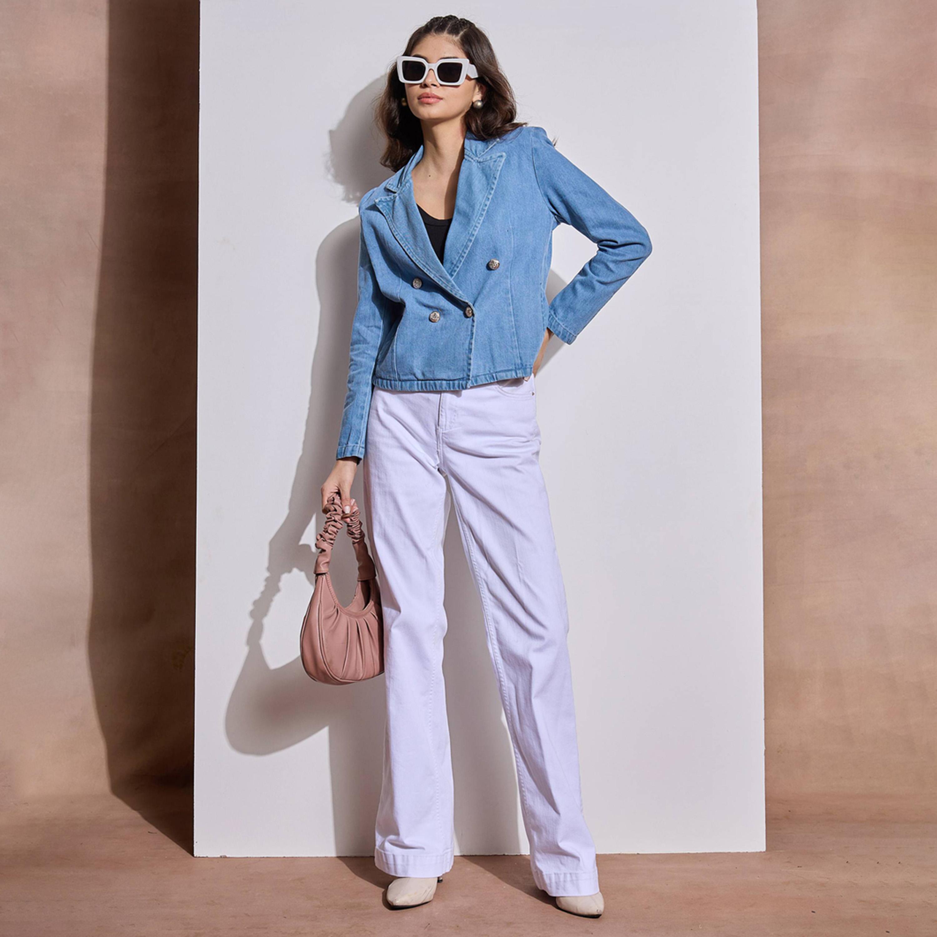 Sassafras X Styli Denim Front Button Notch Collar Crop Blazer-women-clothing-coatsandjackets-blazers-image-2