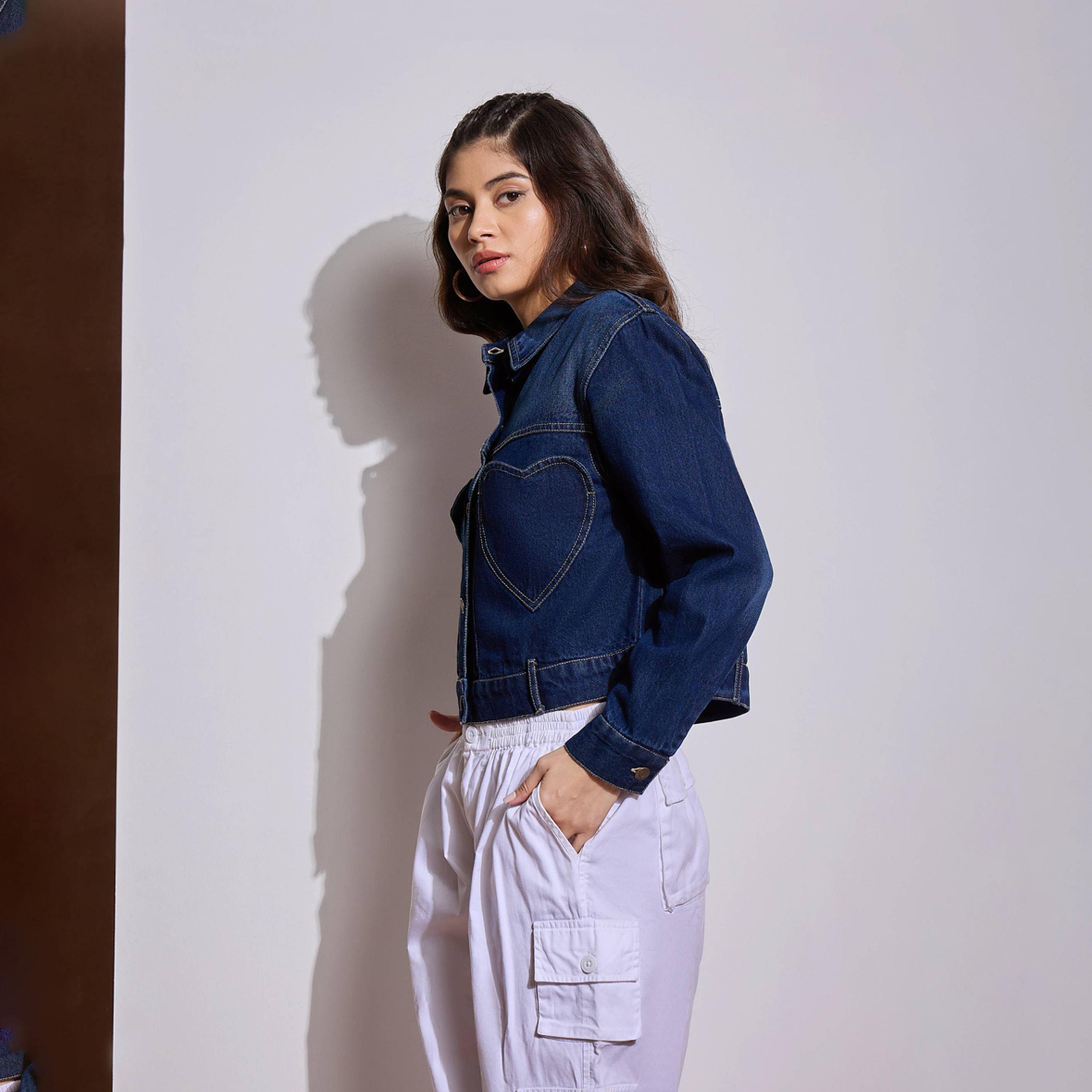 Sassafras X Styli Denim Heart Pockets Crop Jacket-women-winterwear-coatsandjackets-jackets-image-3