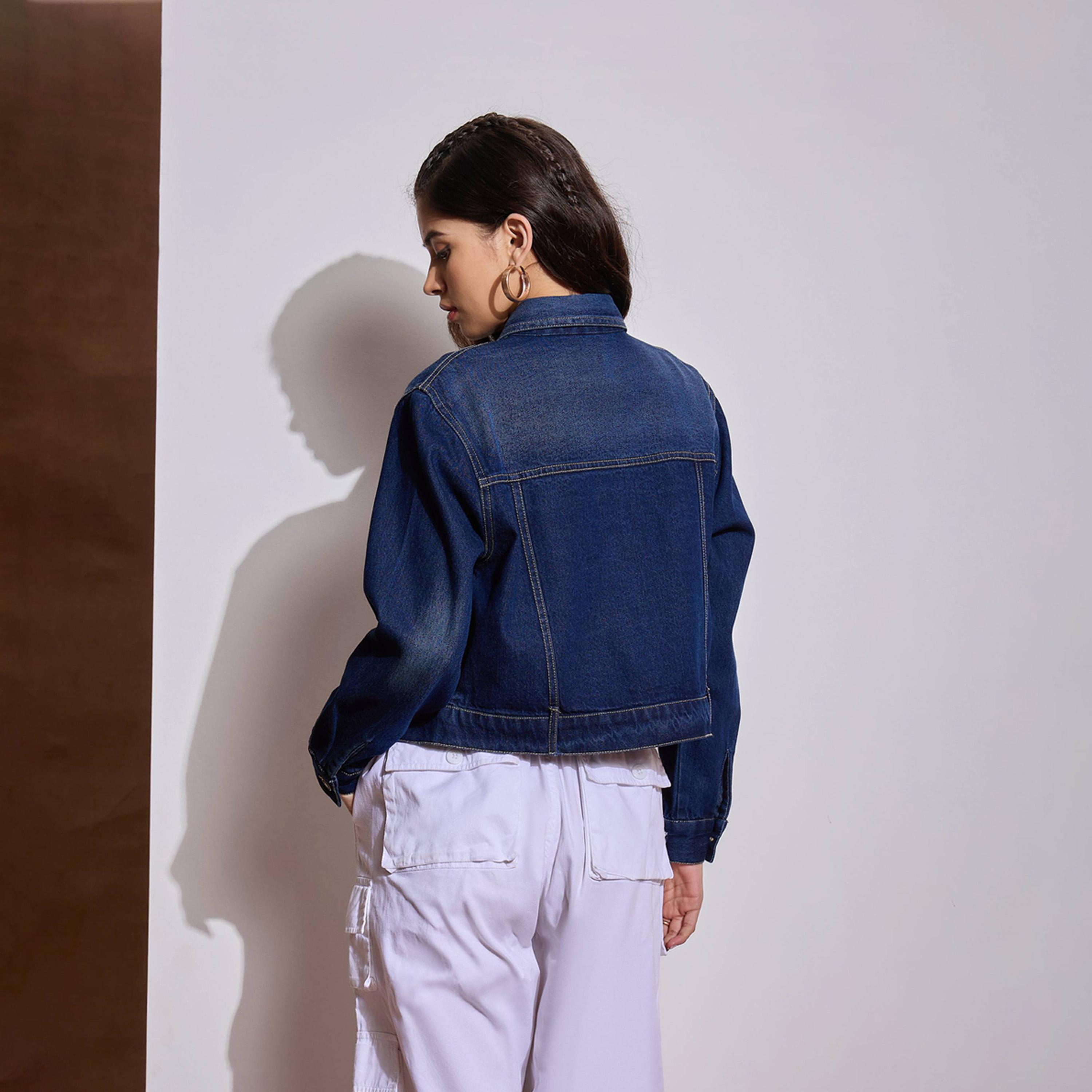 Sassafras X Styli Denim Heart Pockets Crop Jacket-women-winterwear-coatsandjackets-jackets-image-5