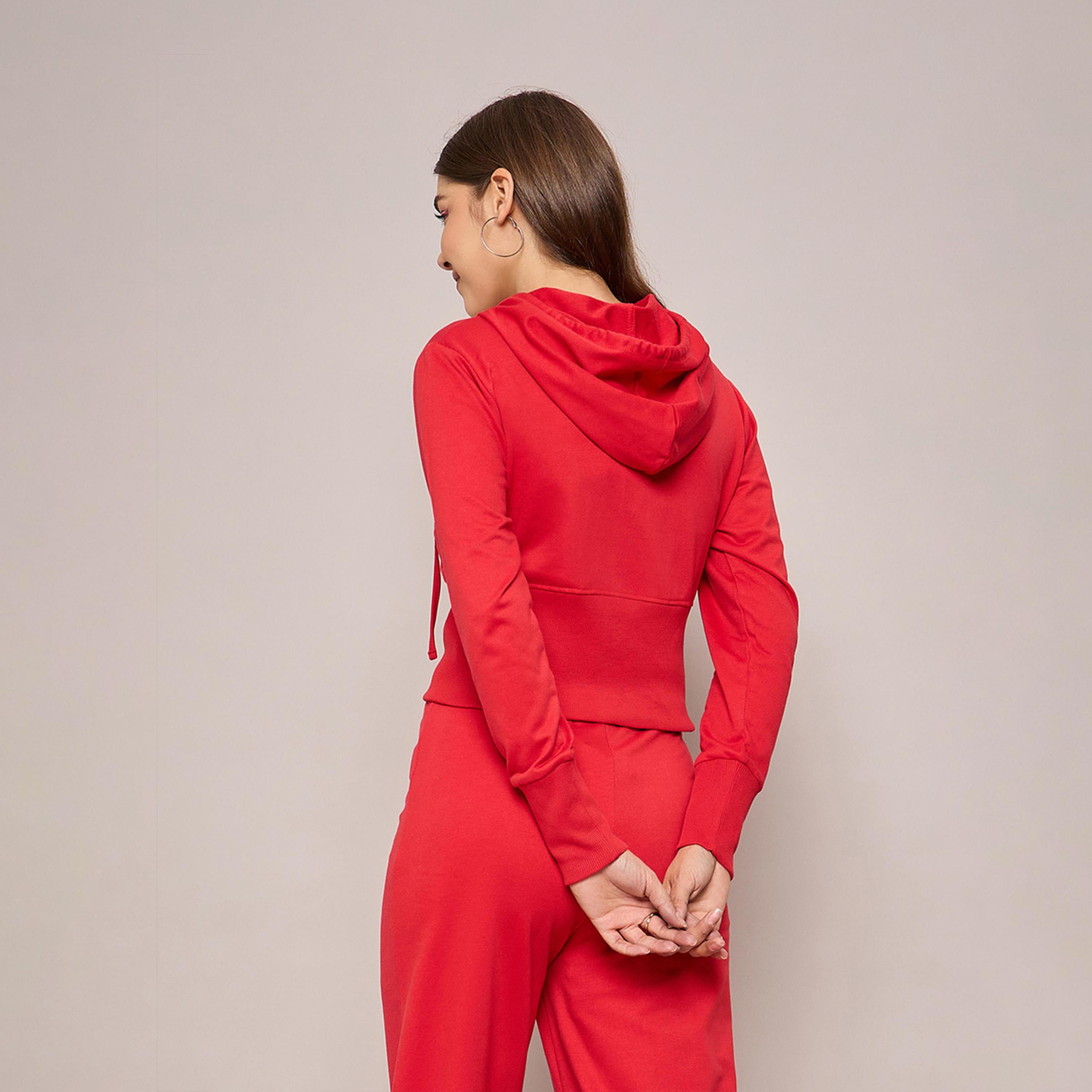 Sassafras X Styli Terry Front Zipper Crop Hooded Jacket-women-winterwear-coatsandjackets-jackets-image-5