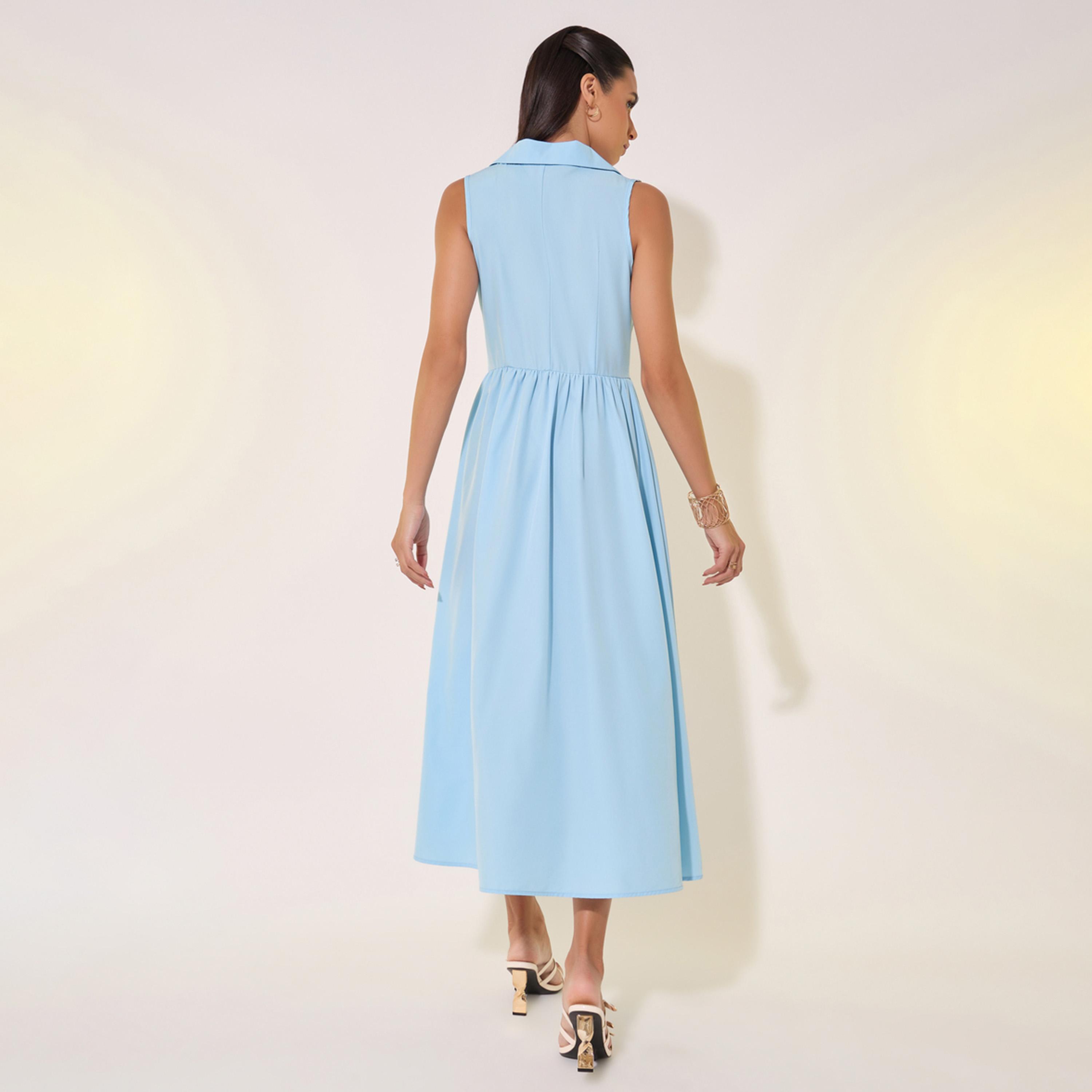 Take Two Solid Buttoned Sleeveless Midi Shirt Dress-women-clothing-dresses-image-6