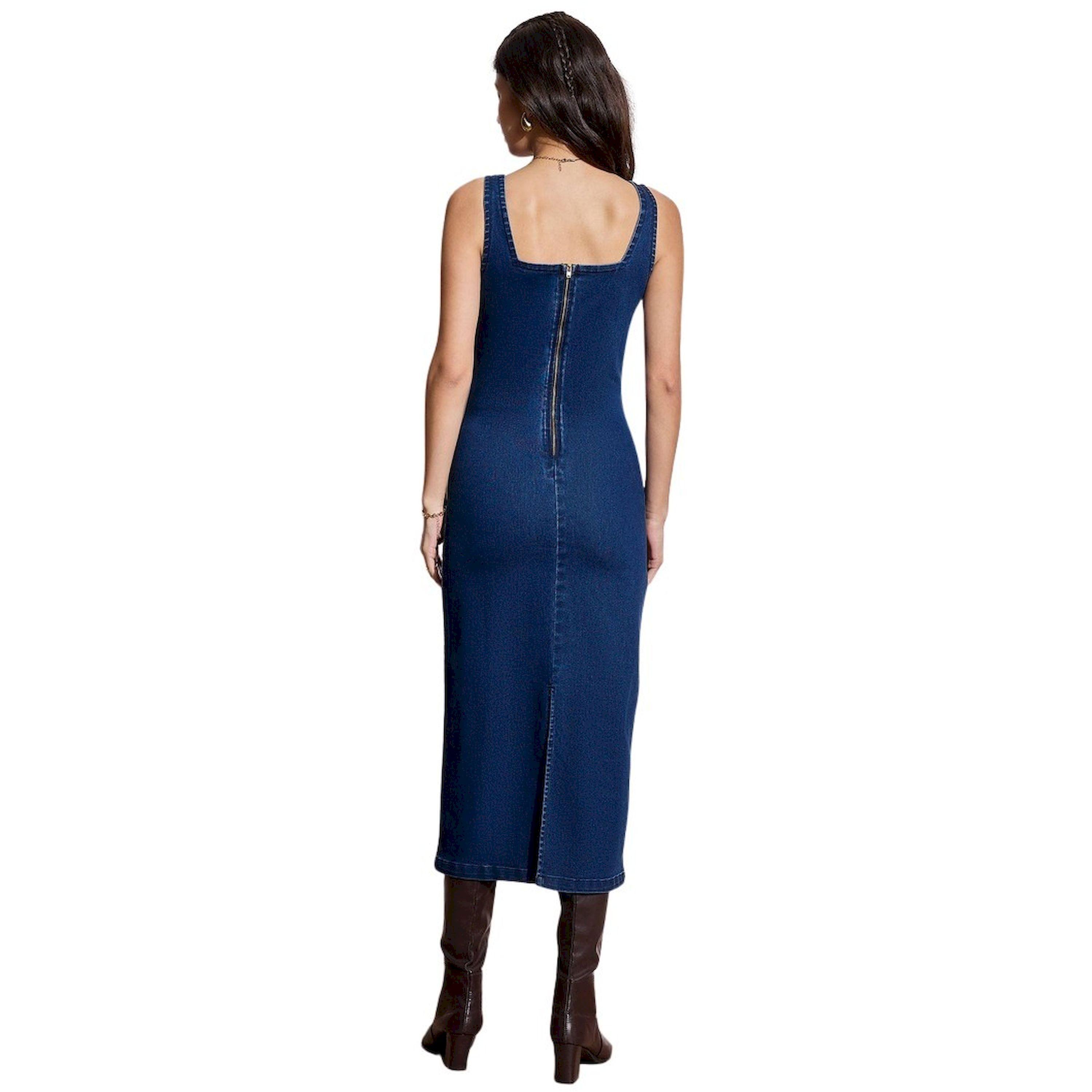 Sassafras X Styli Plain Denim Strappy Sheath Midi Dress-women-clothing-dresses-image-5