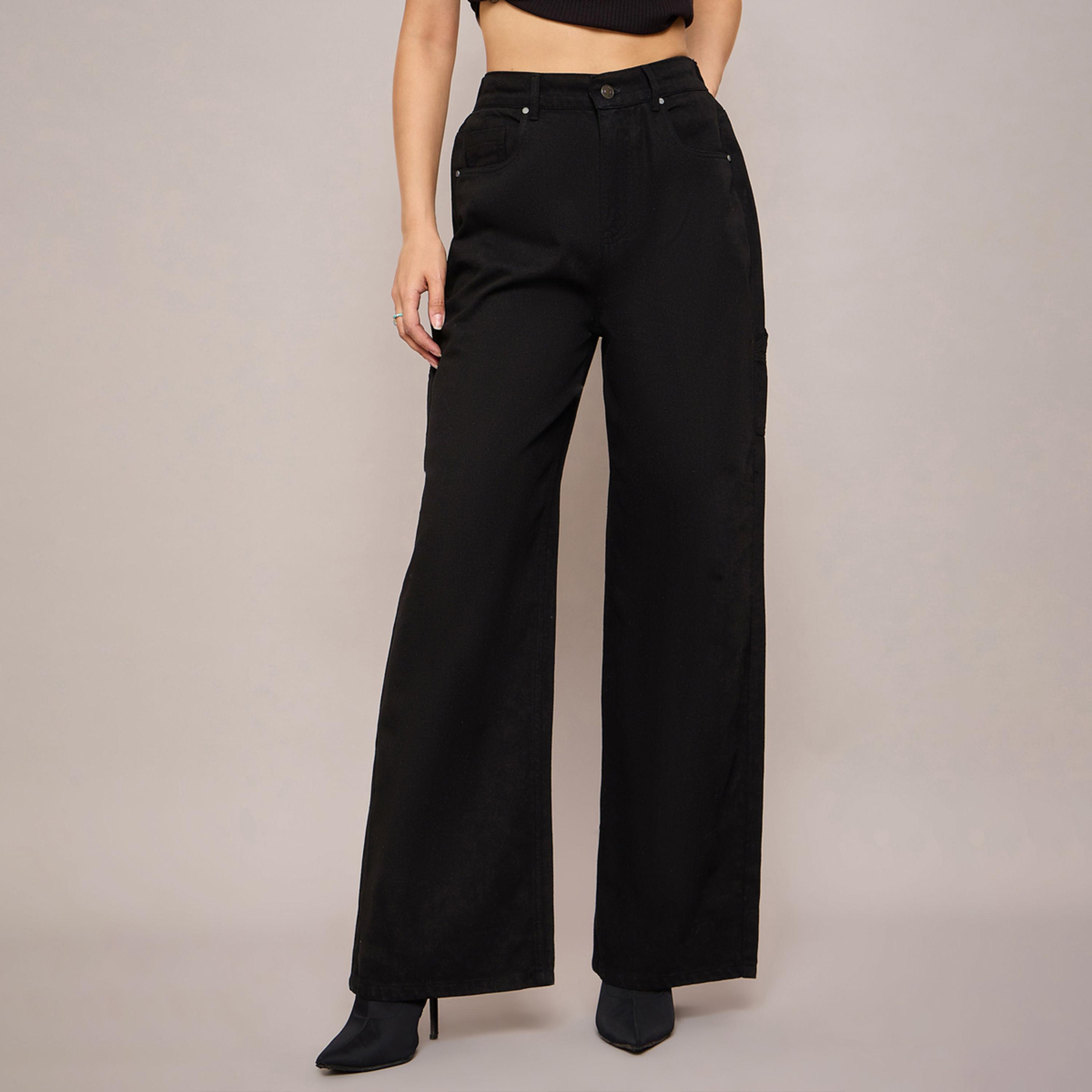Sassafras X Styli High Rise Wide Leg Jeans-women-clothing-bottoms-jeans-image-1