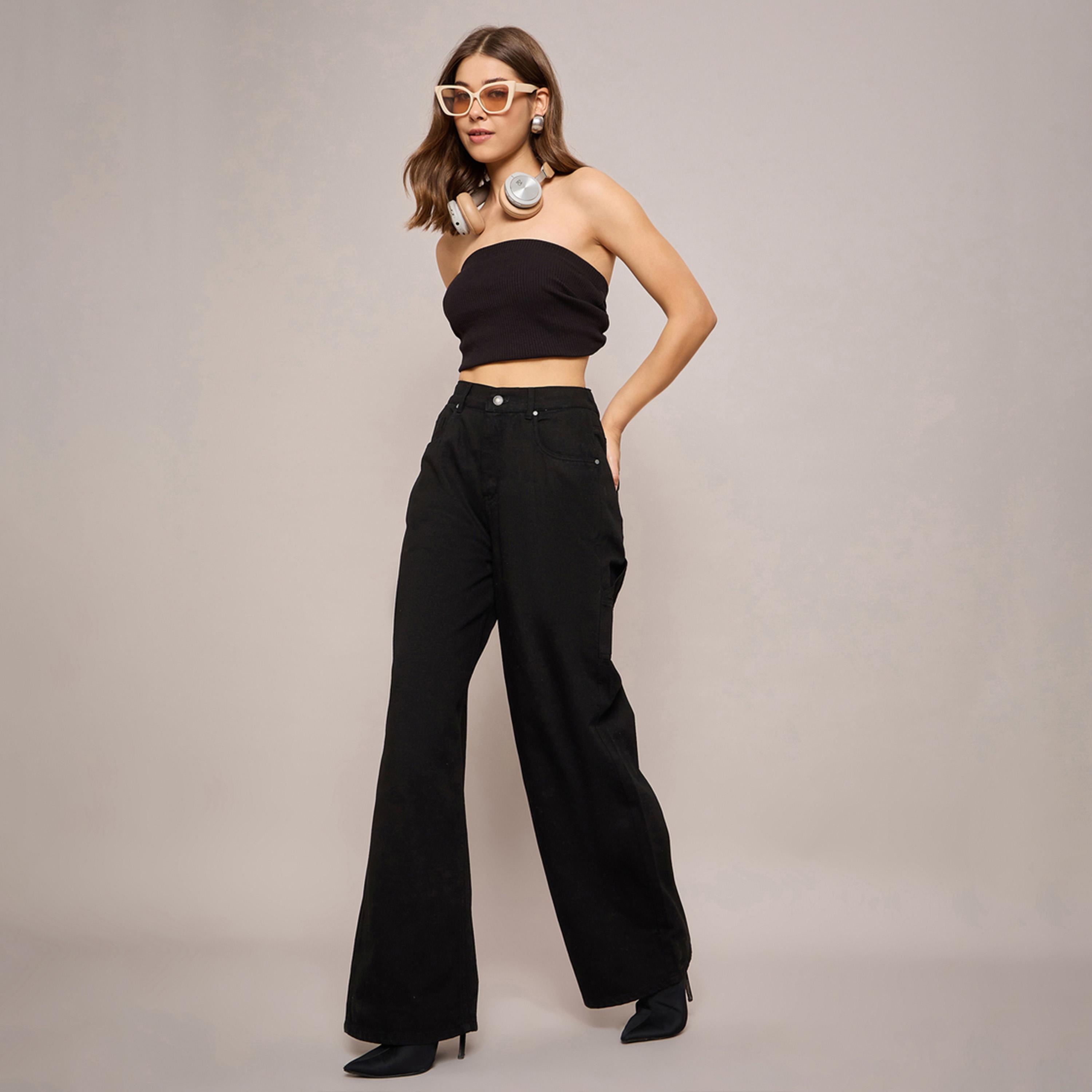 Sassafras X Styli High Rise Wide Leg Jeans-women-clothing-bottoms-jeans-image-2