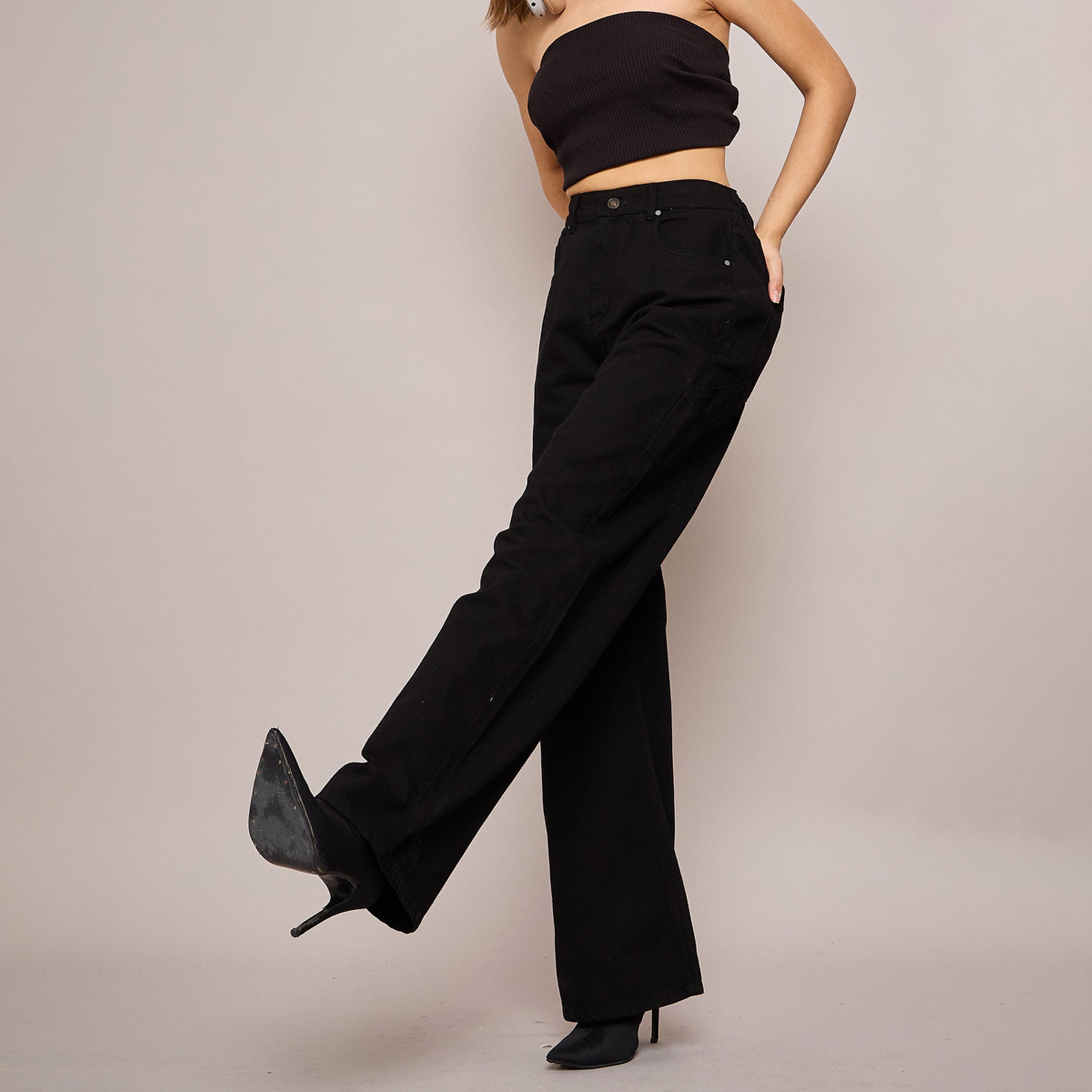 Sassafras X Styli High Rise Wide Leg Jeans-women-clothing-bottoms-jeans-image-3