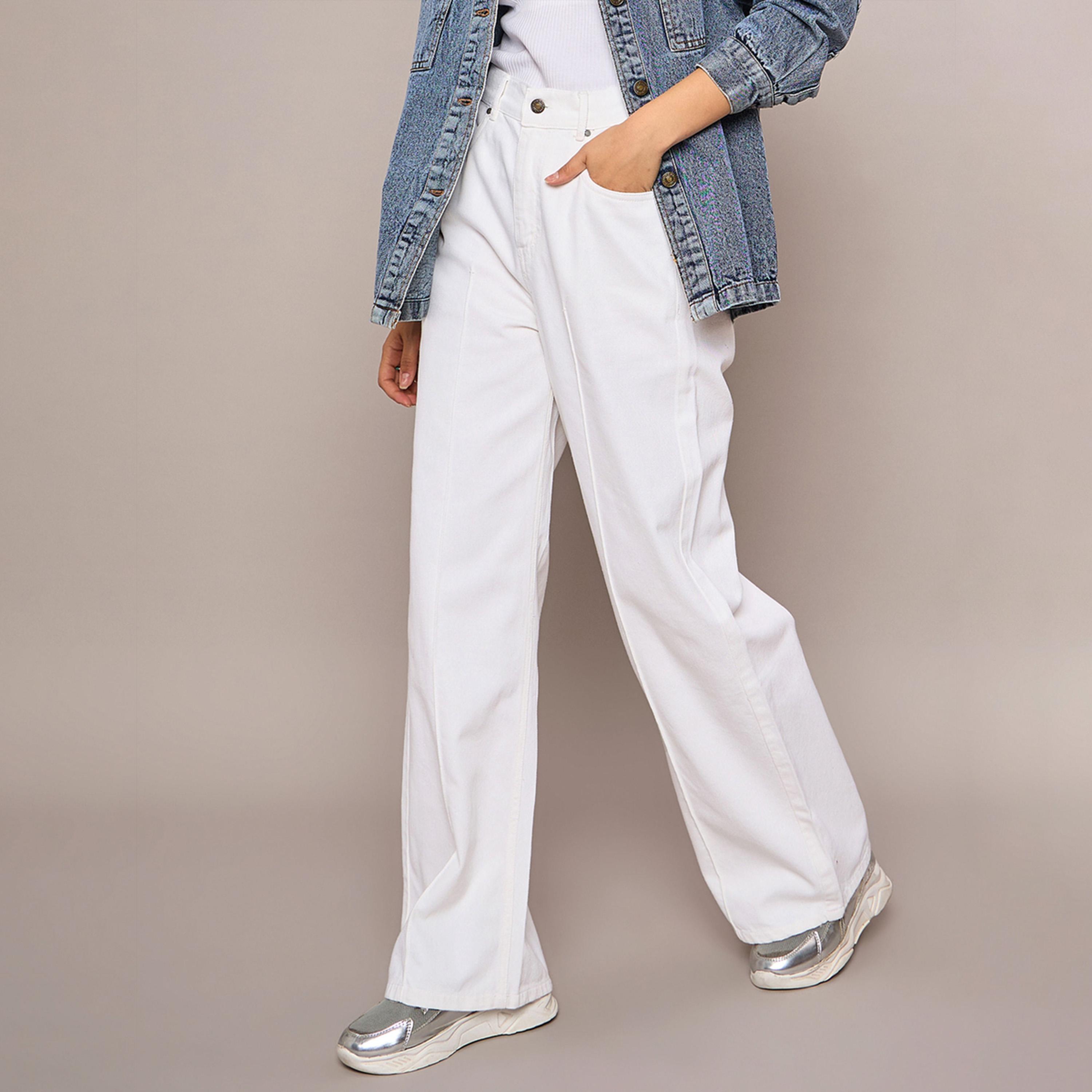 Sassafras X Styli High Rise Straight Fit Jeans-women-clothing-bottoms-jeans-image-1